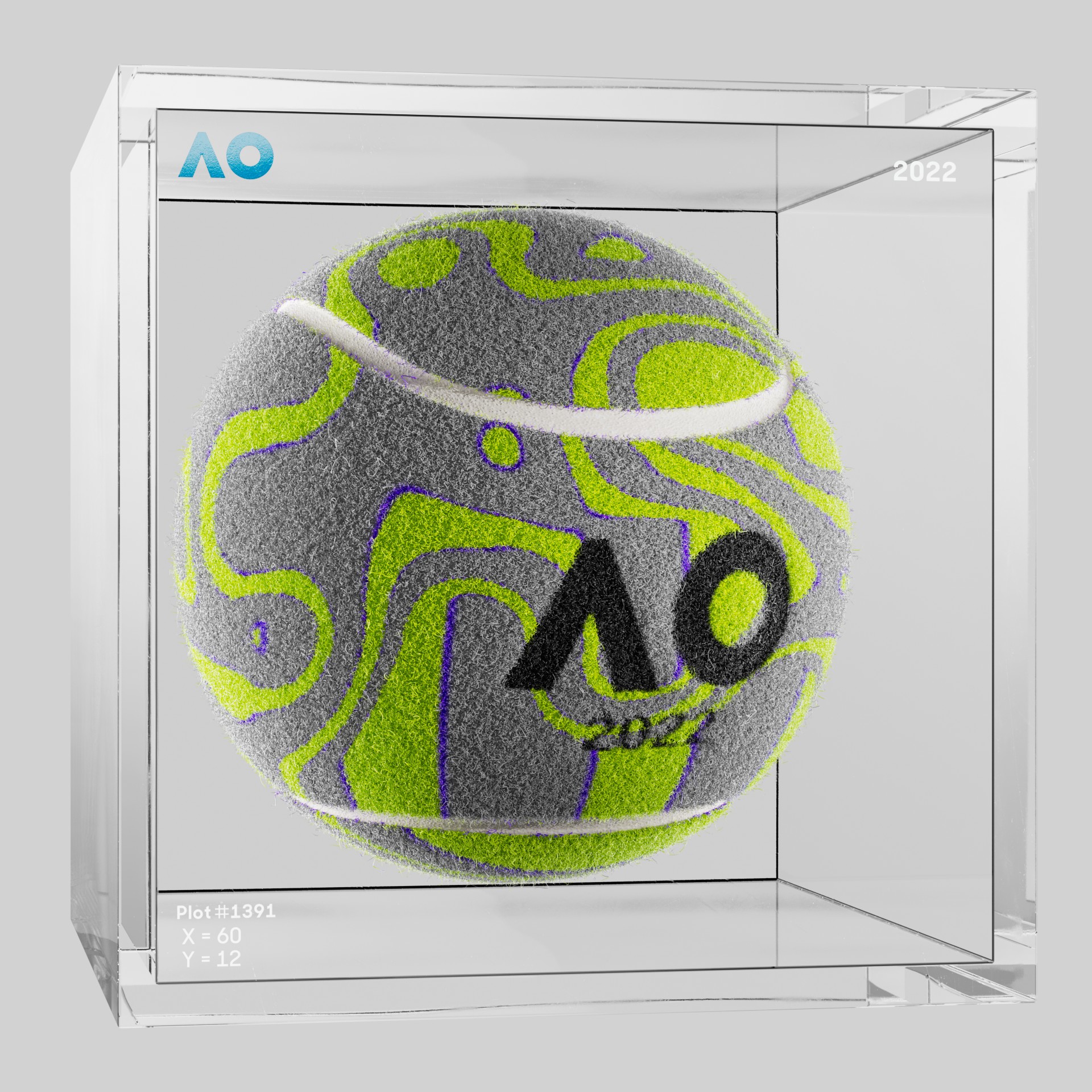 The Australian Open - The Australian Open Art Ball - AO Art Ball #291 - NFT # 291