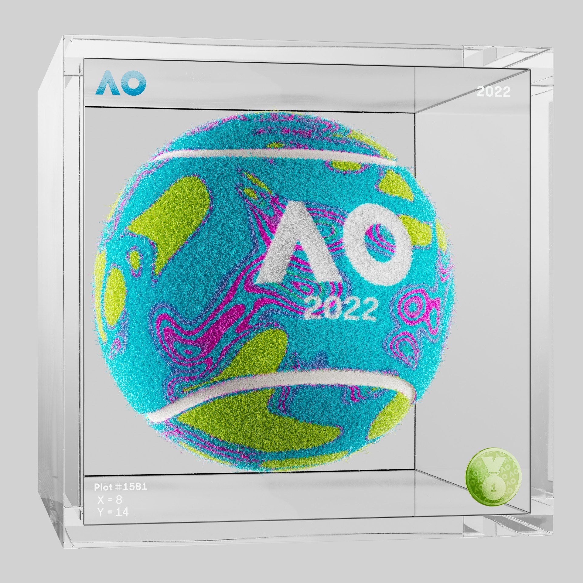 The Australian Open - The Australian Open Art Ball - AO Art Ball #2917 - NFT # 2917