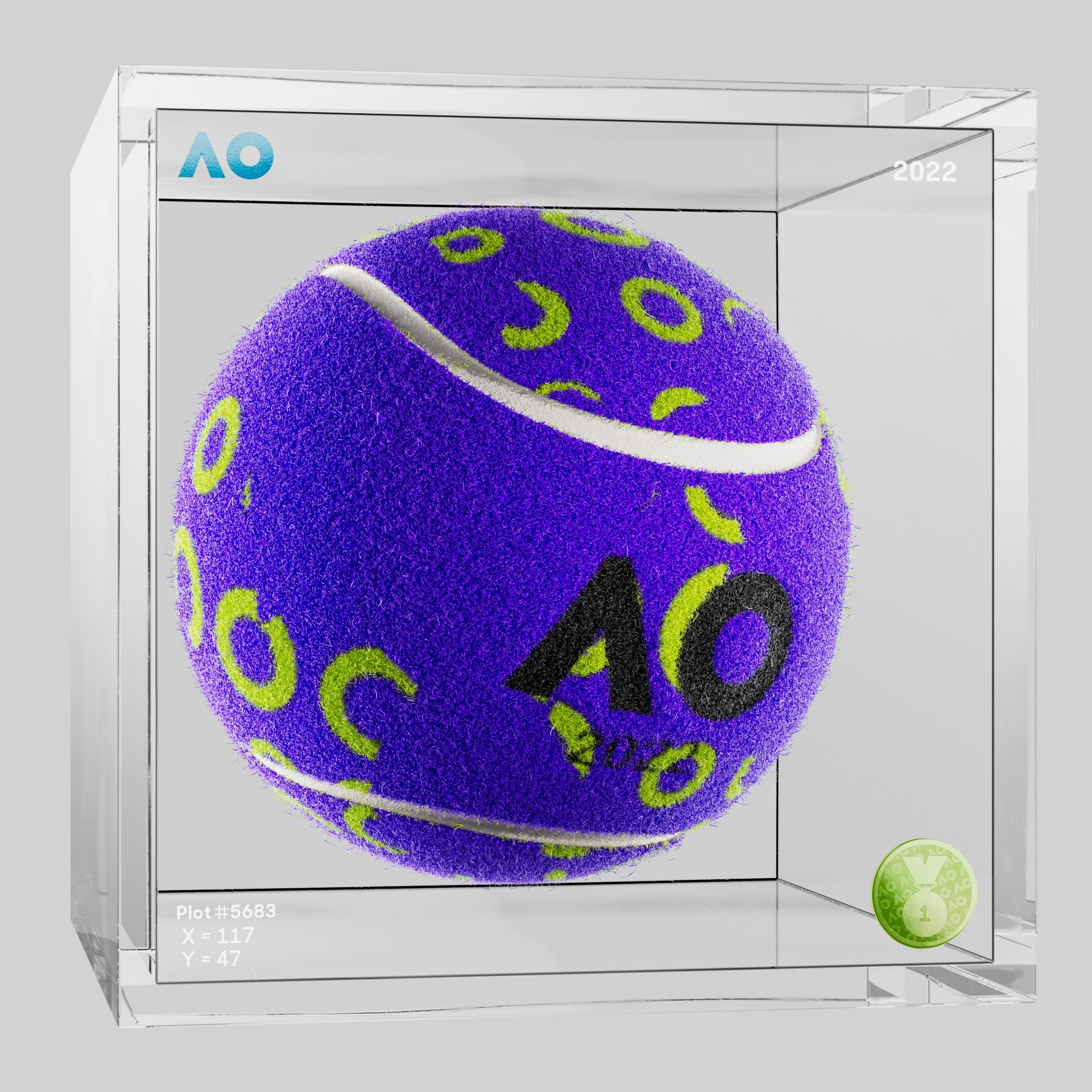 The Australian Open - The Australian Open Art Ball - AO Art Ball #2918 - NFT # 2918