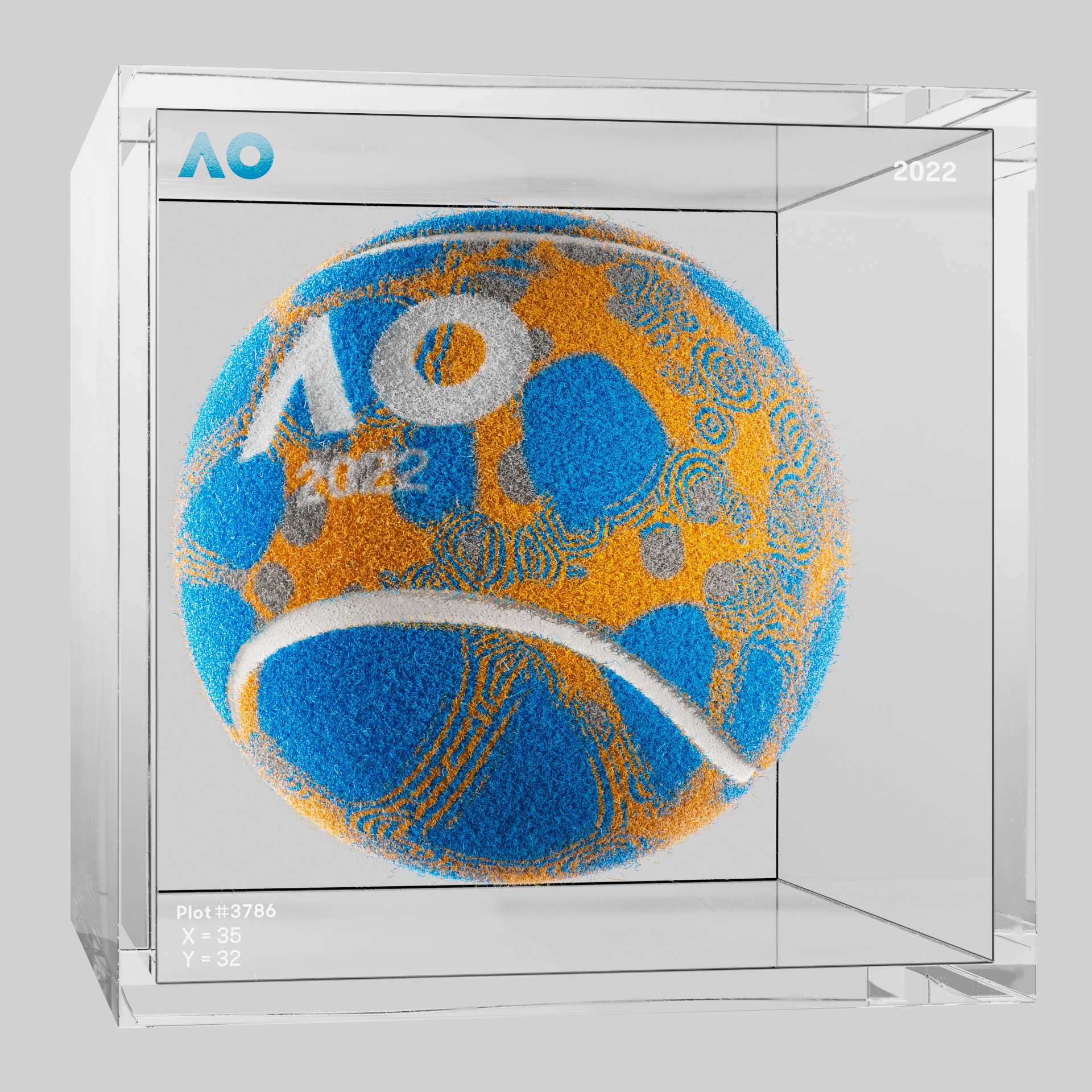 The Australian Open - The Australian Open Art Ball - AO Art Ball #2921 - NFT # 2921