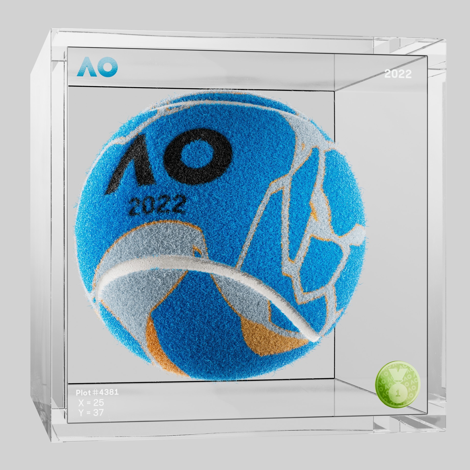 The Australian Open - The Australian Open Art Ball - AO Art Ball #2924 - NFT # 2924
