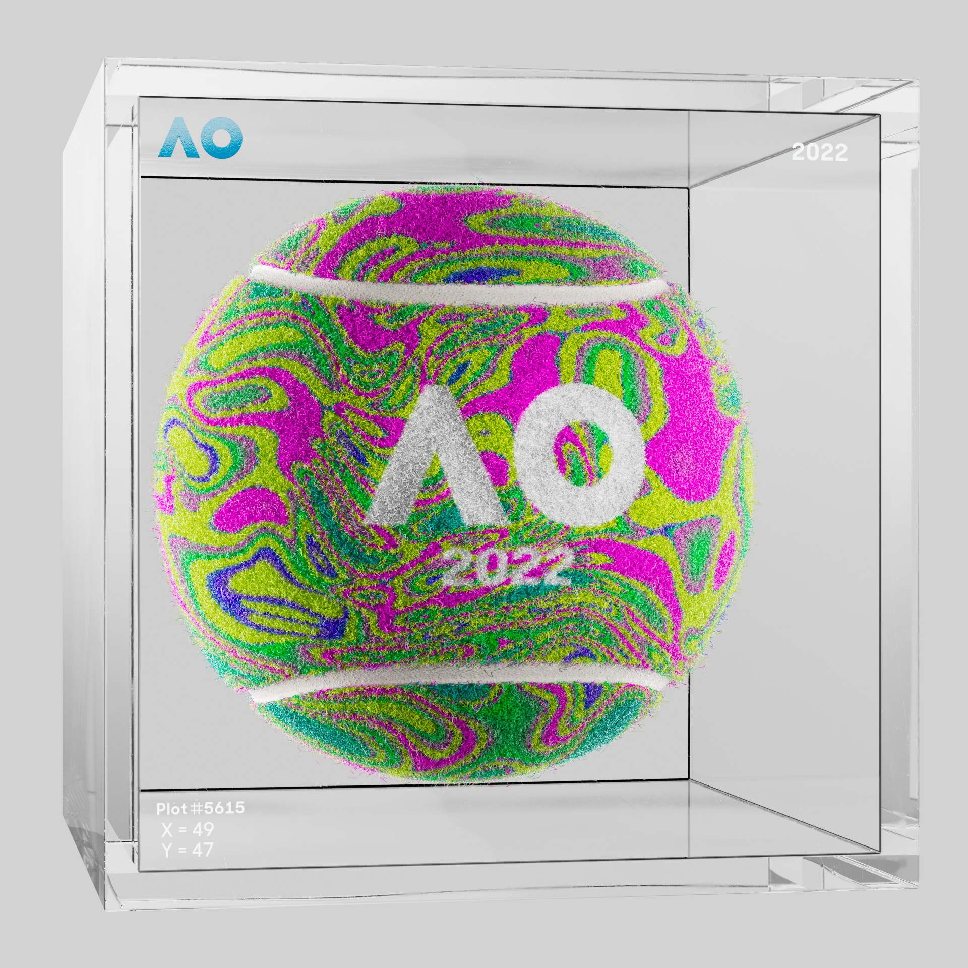 The Australian Open - The Australian Open Art Ball - AO Art Ball #2927 - NFT # 2927