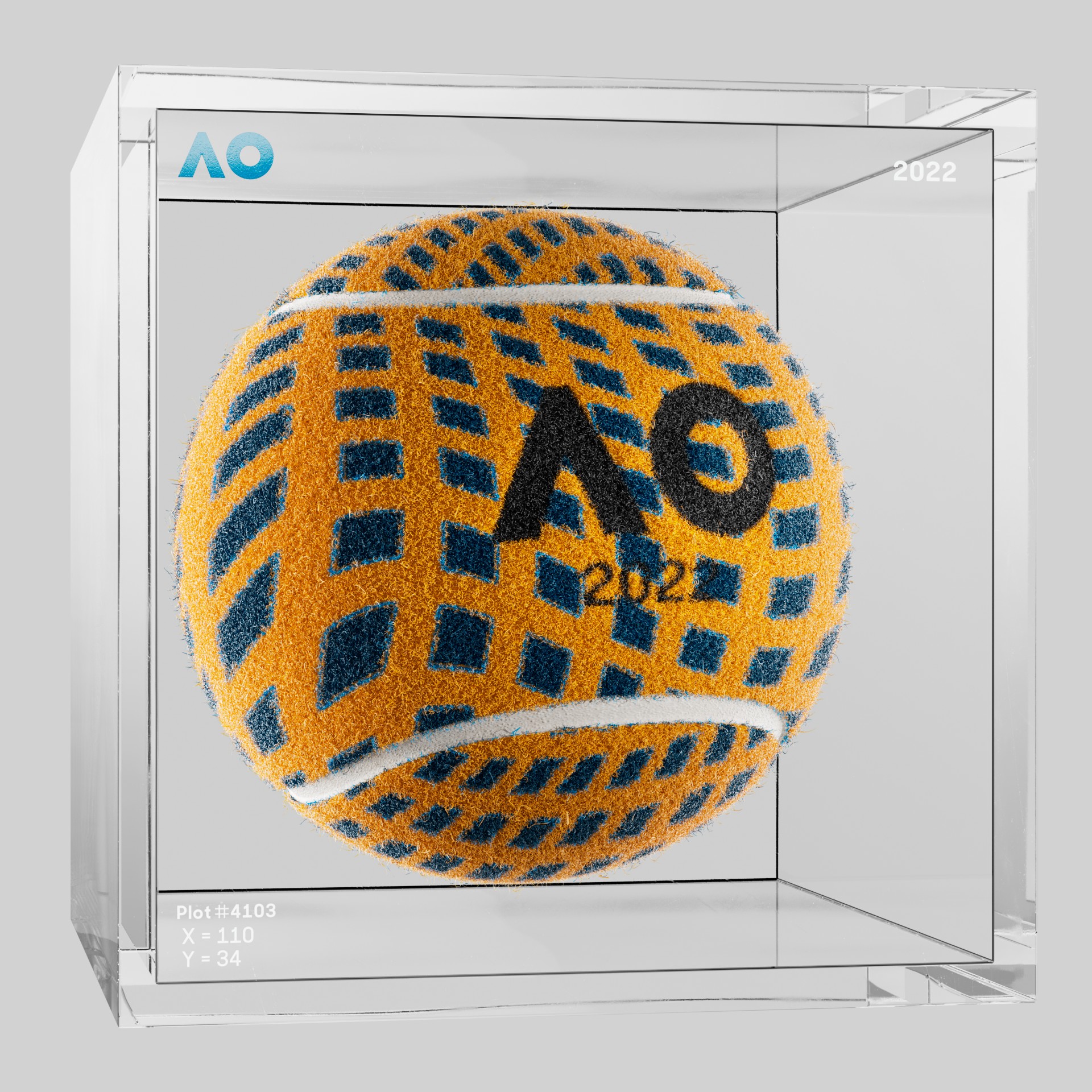 The Australian Open - The Australian Open Art Ball - AO Art Ball #2928 - NFT # 2928
