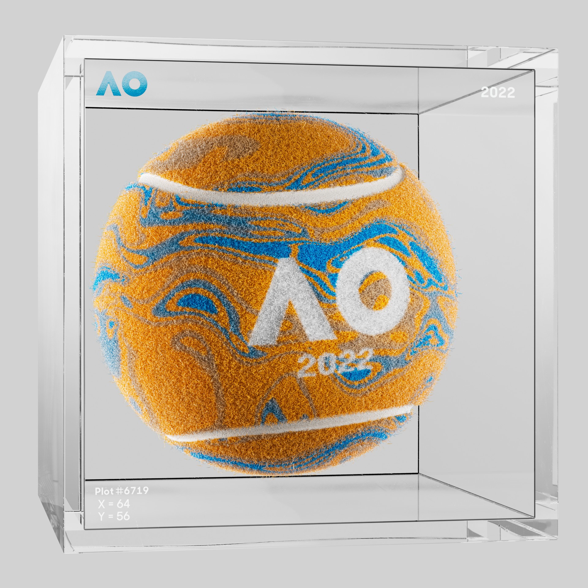 The Australian Open - The Australian Open Art Ball - AO Art Ball #2929 - NFT # 2929