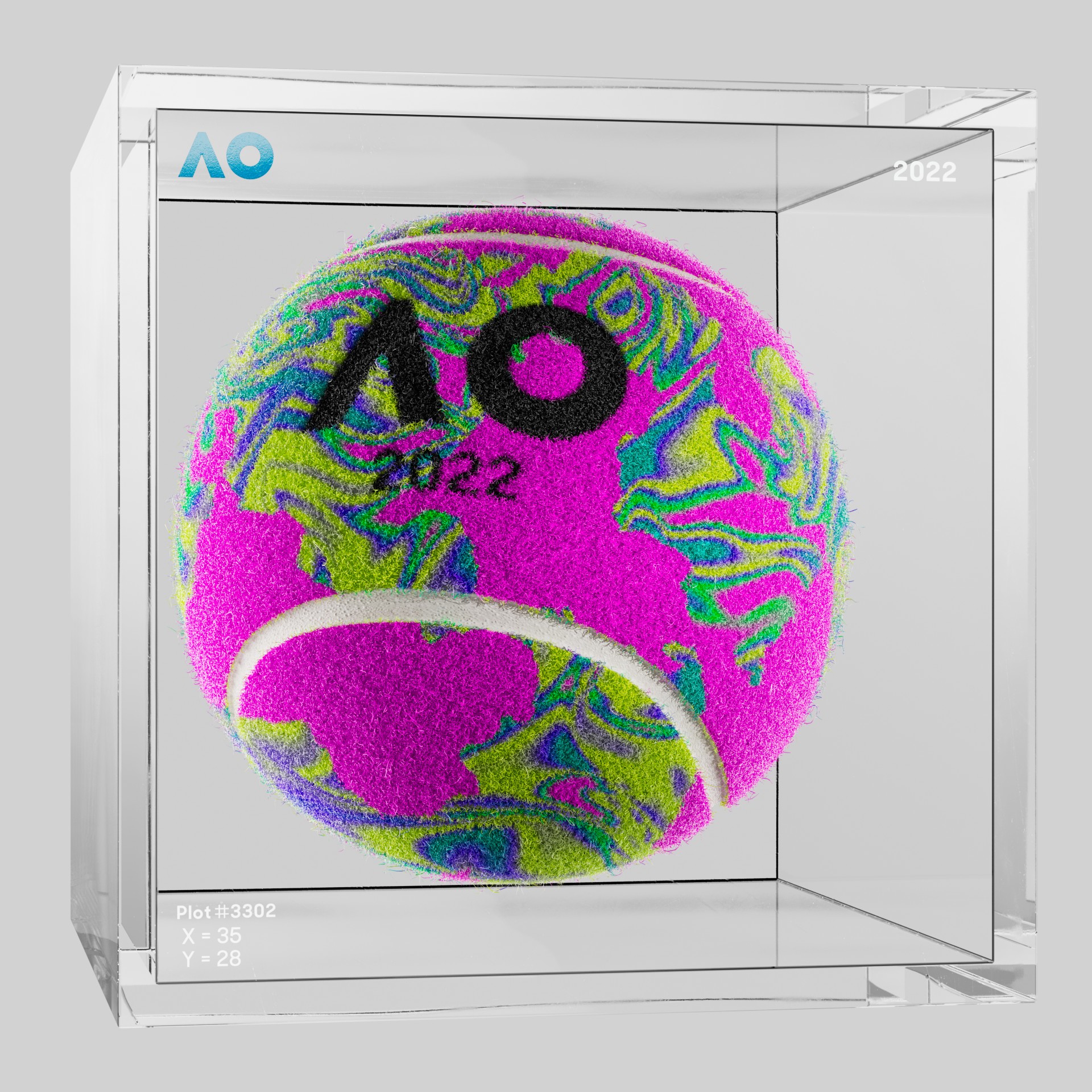The Australian Open - The Australian Open Art Ball - AO Art Ball #2933 - NFT # 2933