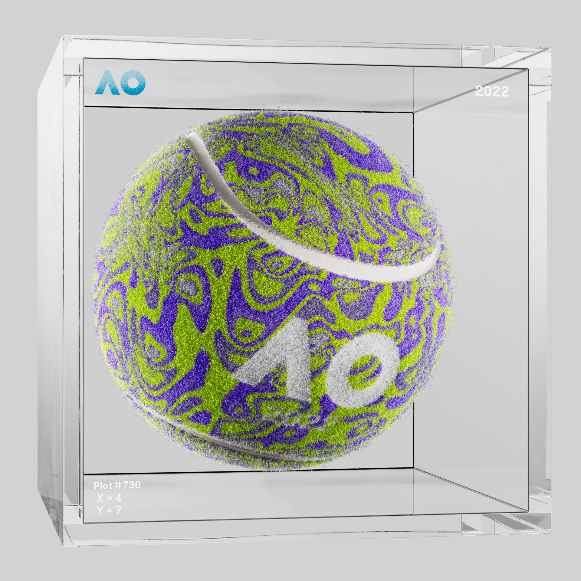 The Australian Open - The Australian Open Art Ball - AO Art Ball #2934 - NFT # 2934