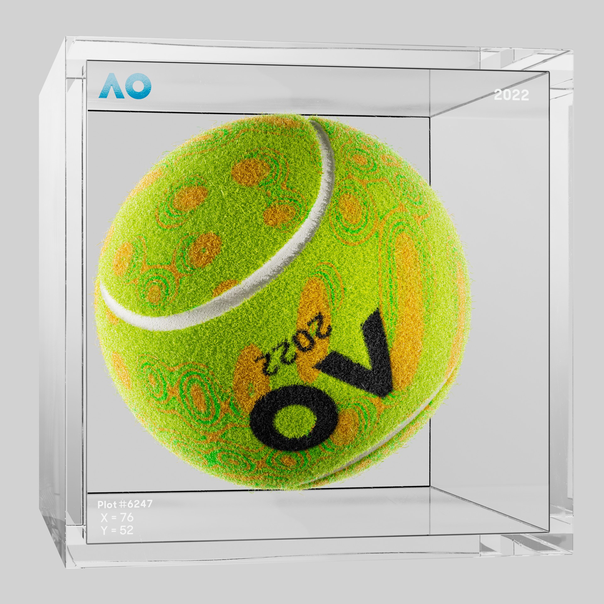 The Australian Open - The Australian Open Art Ball - AO Art Ball #2937 - NFT # 2937