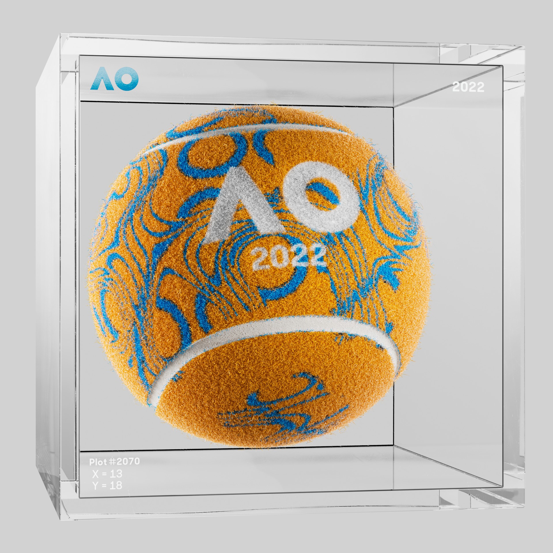 The Australian Open - The Australian Open Art Ball - AO Art Ball #2938 - NFT # 2938