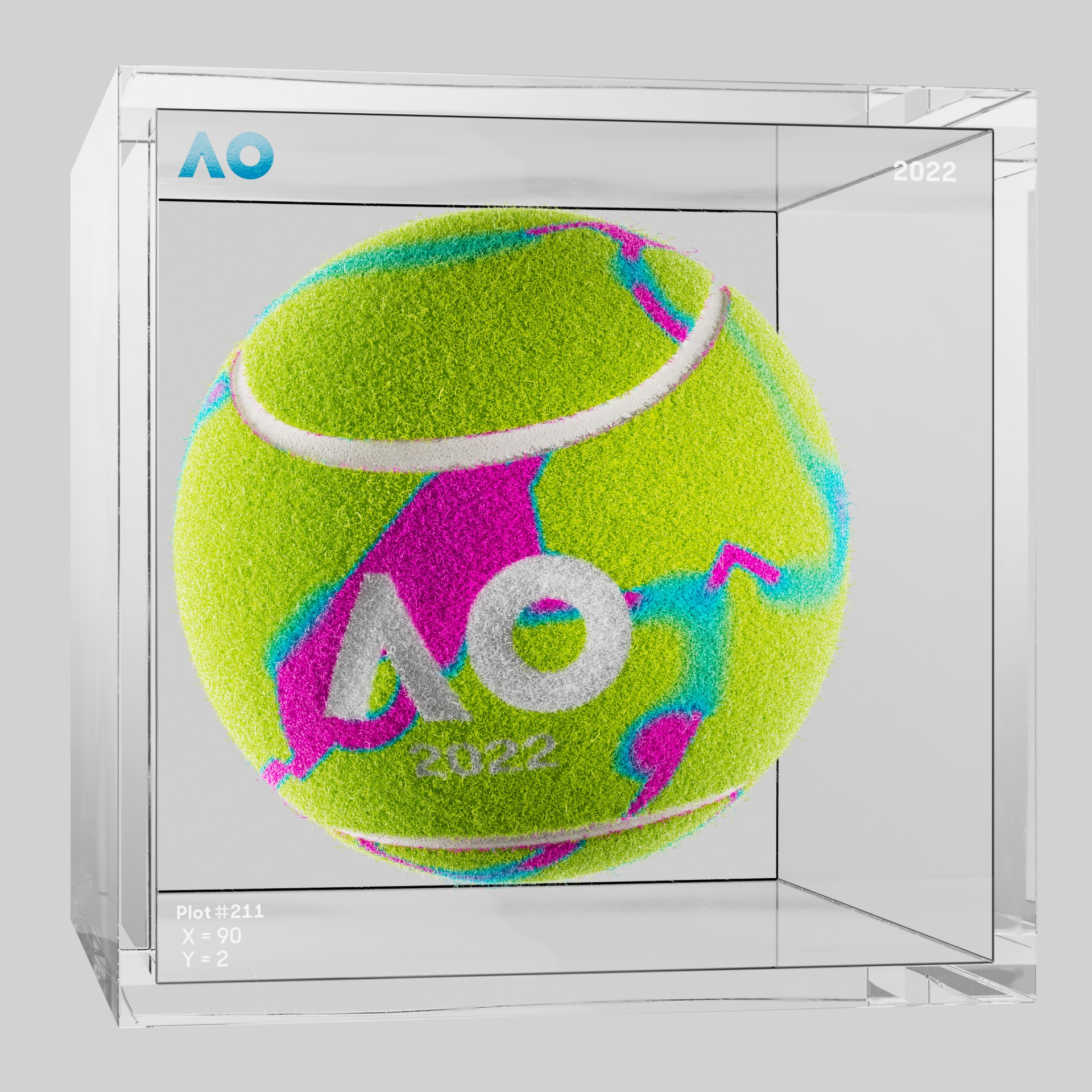 The Australian Open - The Australian Open Art Ball - AO Art Ball #2943 - NFT # 2943