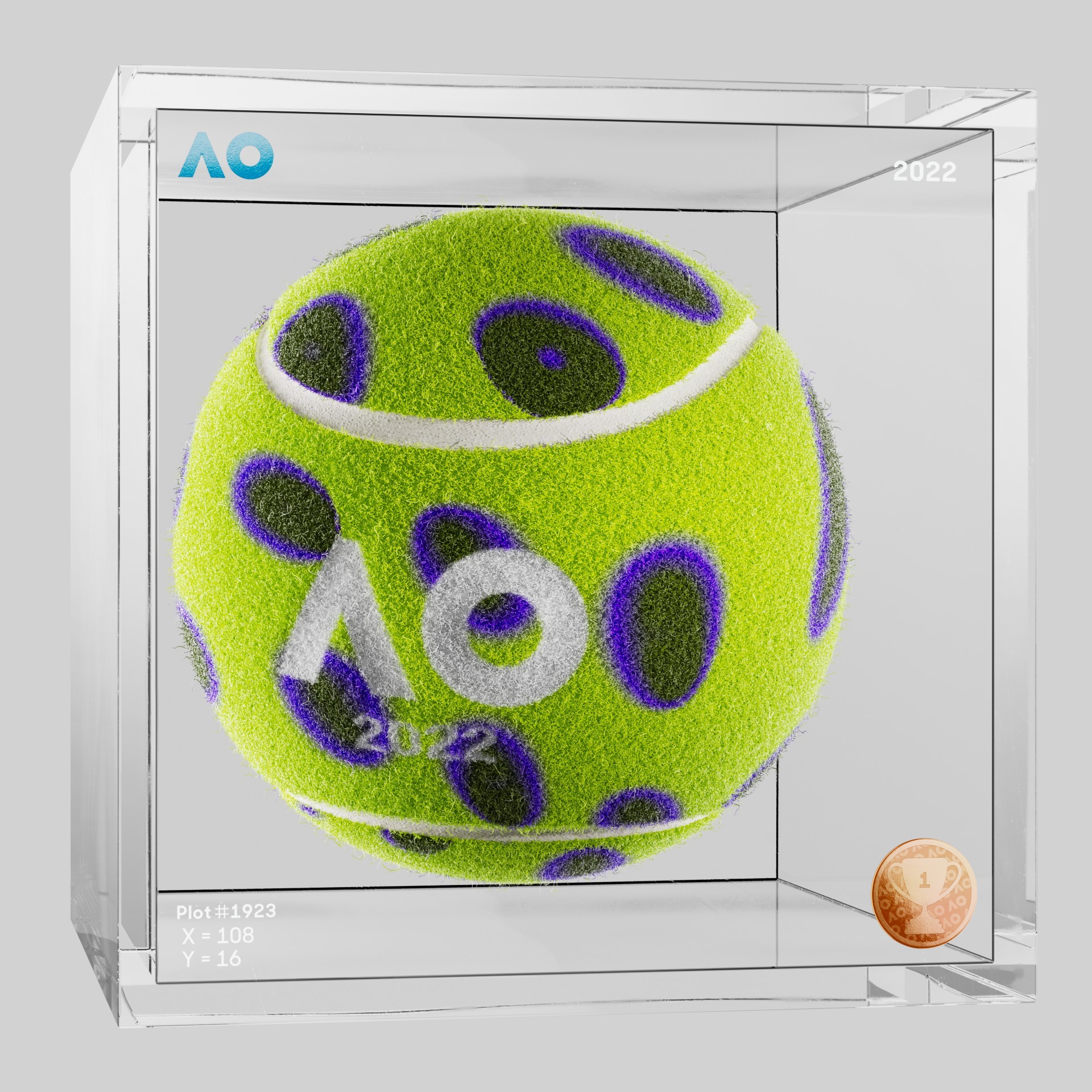 The Australian Open - The Australian Open Art Ball - AO Art Ball #2945 - NFT # 2945