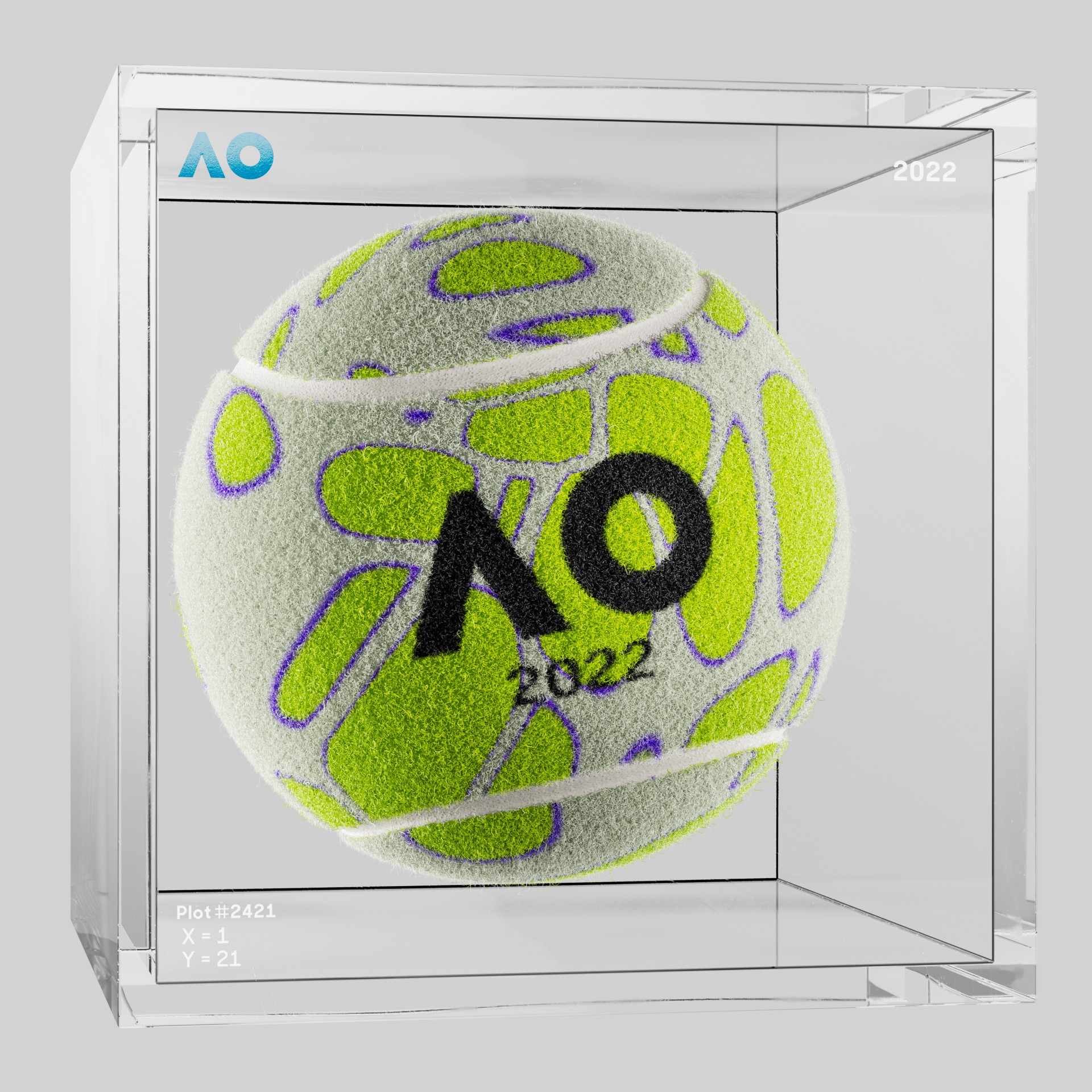 The Australian Open - The Australian Open Art Ball - AO Art Ball #2947 - NFT # 2947