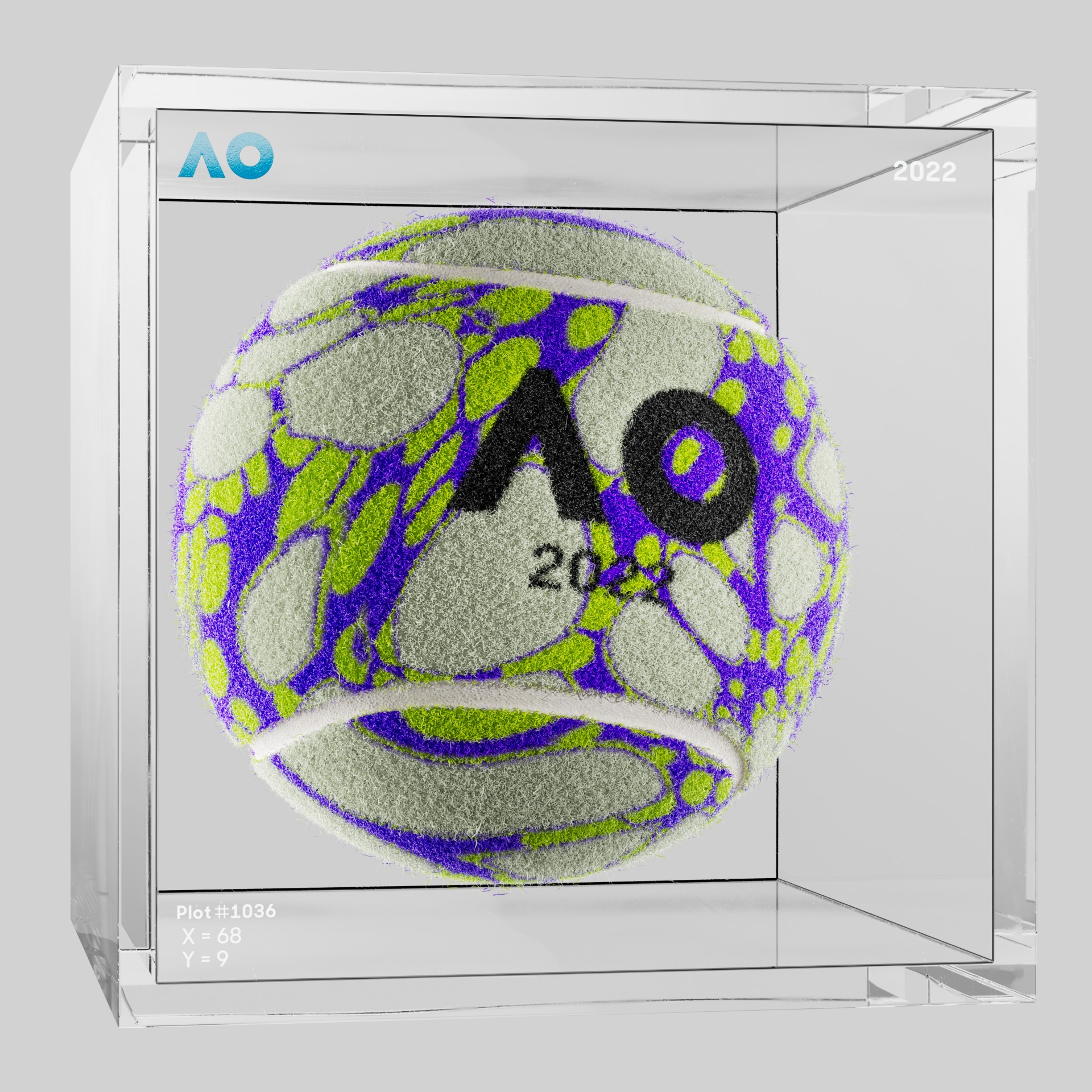 The Australian Open - The Australian Open Art Ball - AO Art Ball #2948 - NFT # 2948