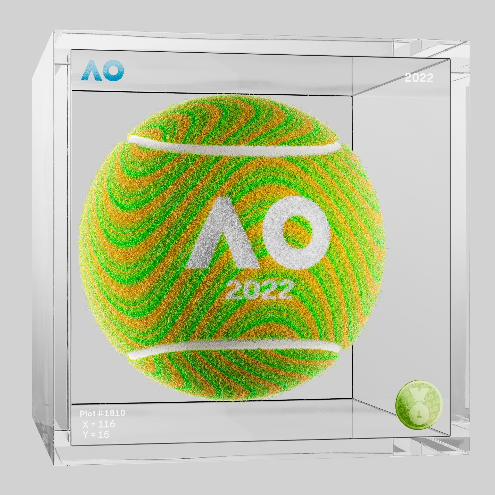 The Australian Open - The Australian Open Art Ball - AO Art Ball #2951 - NFT # 2951