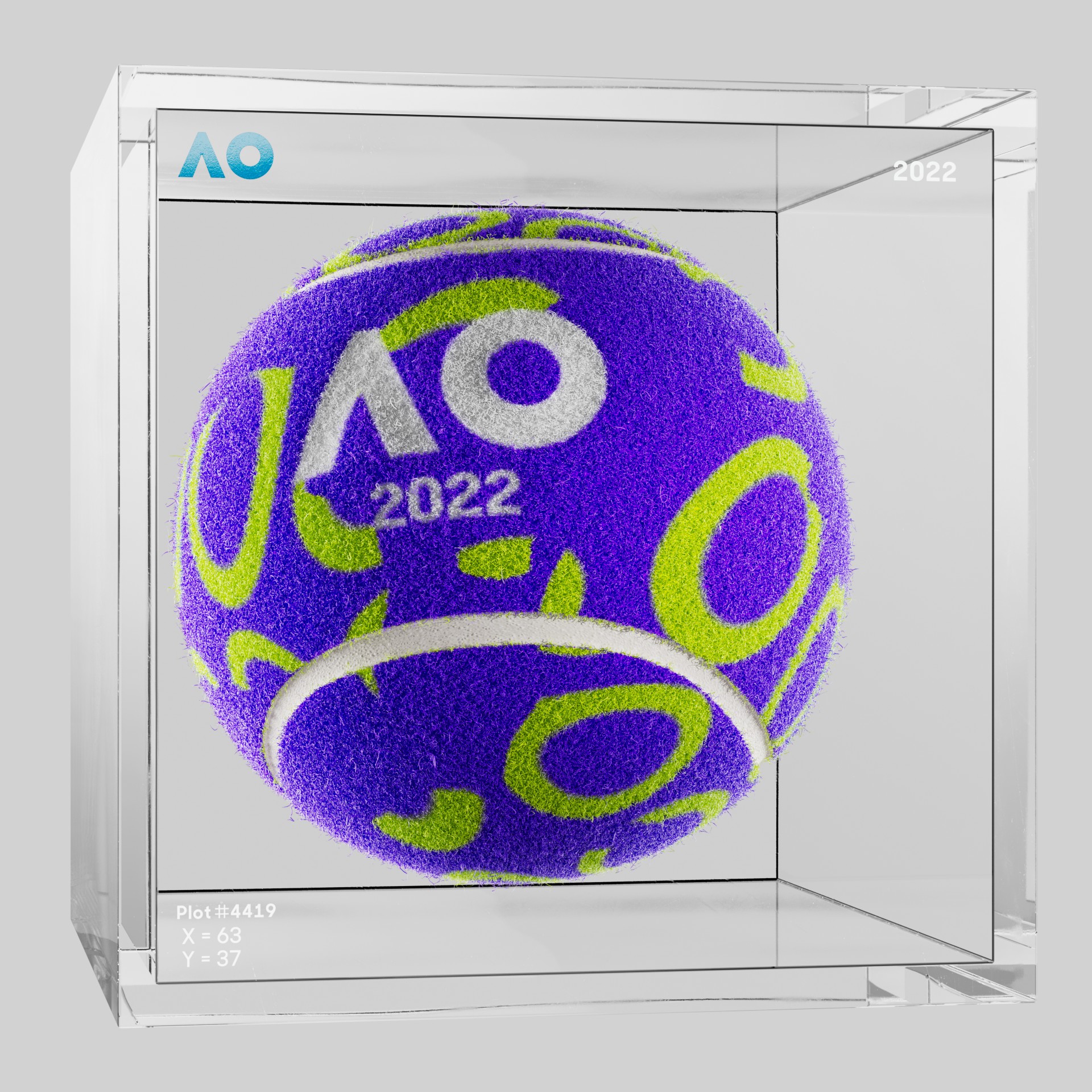 The Australian Open - The Australian Open Art Ball - AO Art Ball #2955 - NFT # 2955