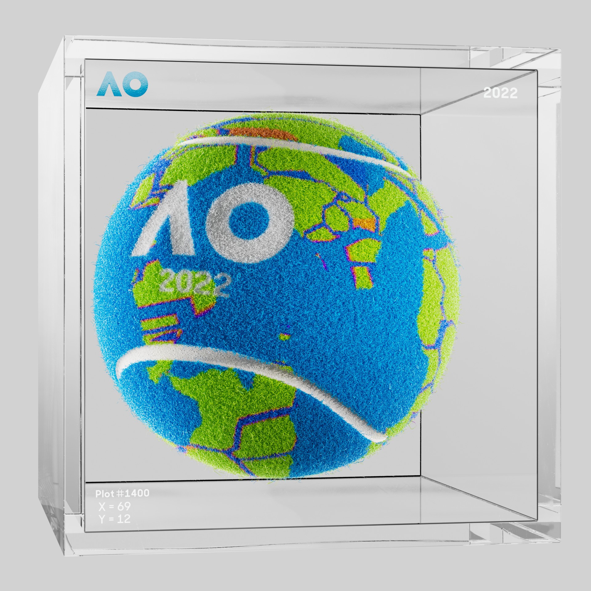 The Australian Open - The Australian Open Art Ball - AO Art Ball #2956 - NFT # 2956