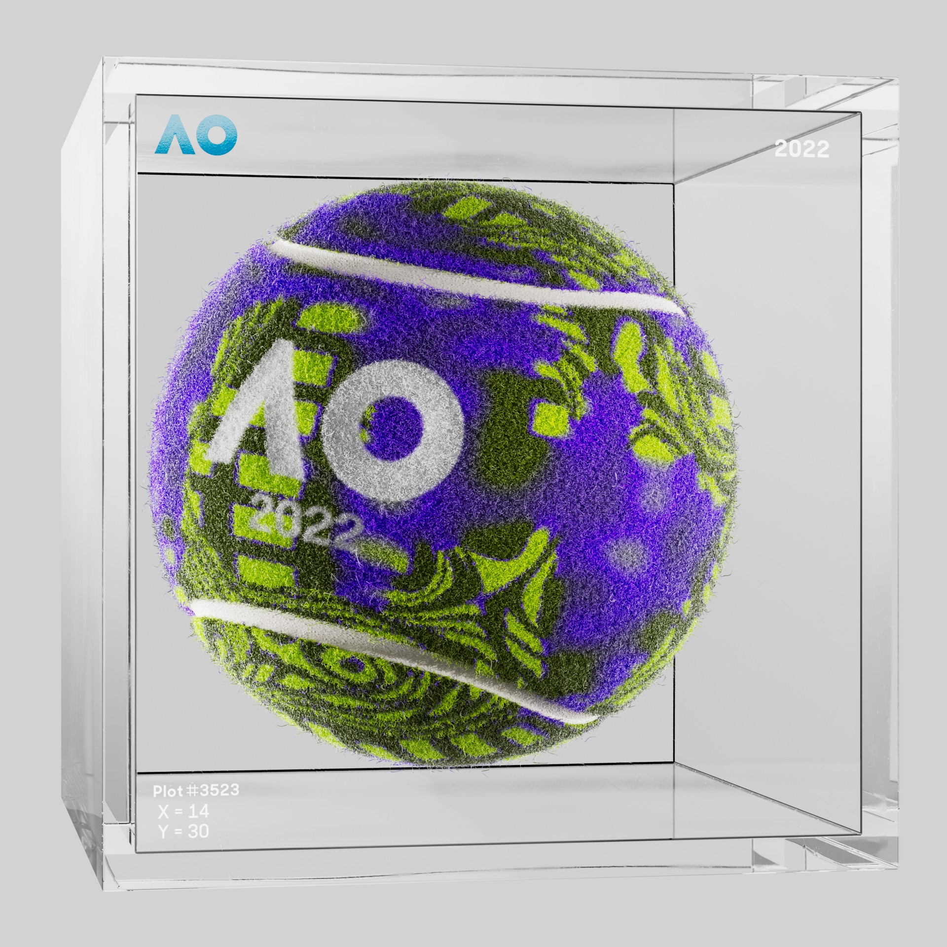 The Australian Open - The Australian Open Art Ball - AO Art Ball #2962 - NFT # 2962