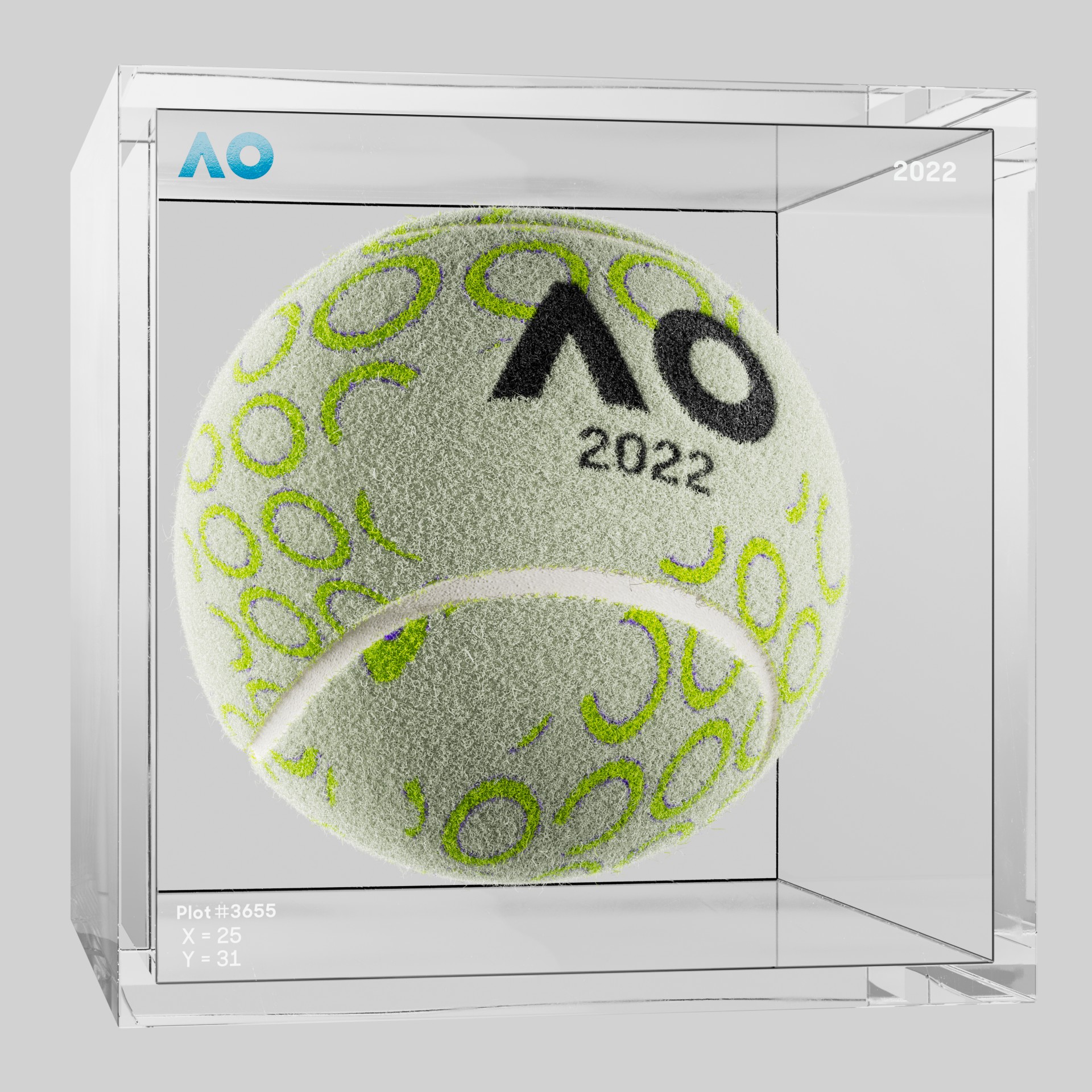 The Australian Open - The Australian Open Art Ball - AO Art Ball #2965 - NFT # 2965