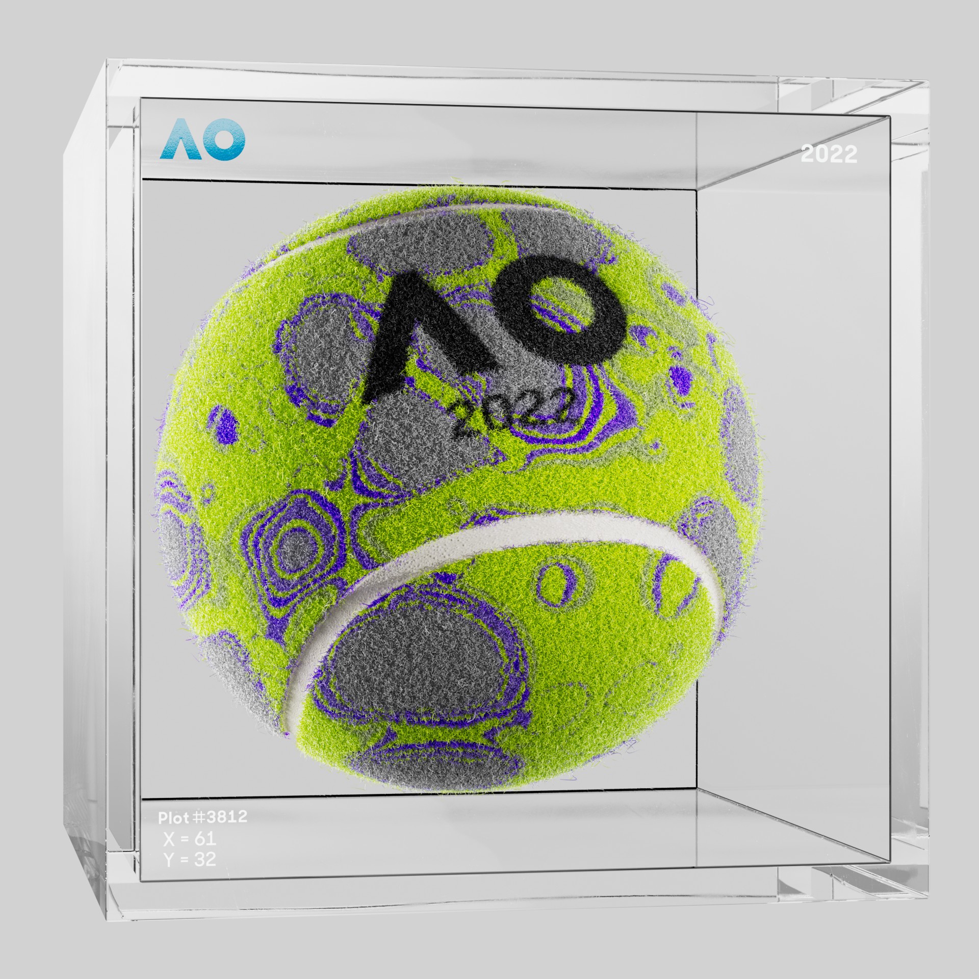 The Australian Open - The Australian Open Art Ball - AO Art Ball #2966 - NFT # 2966