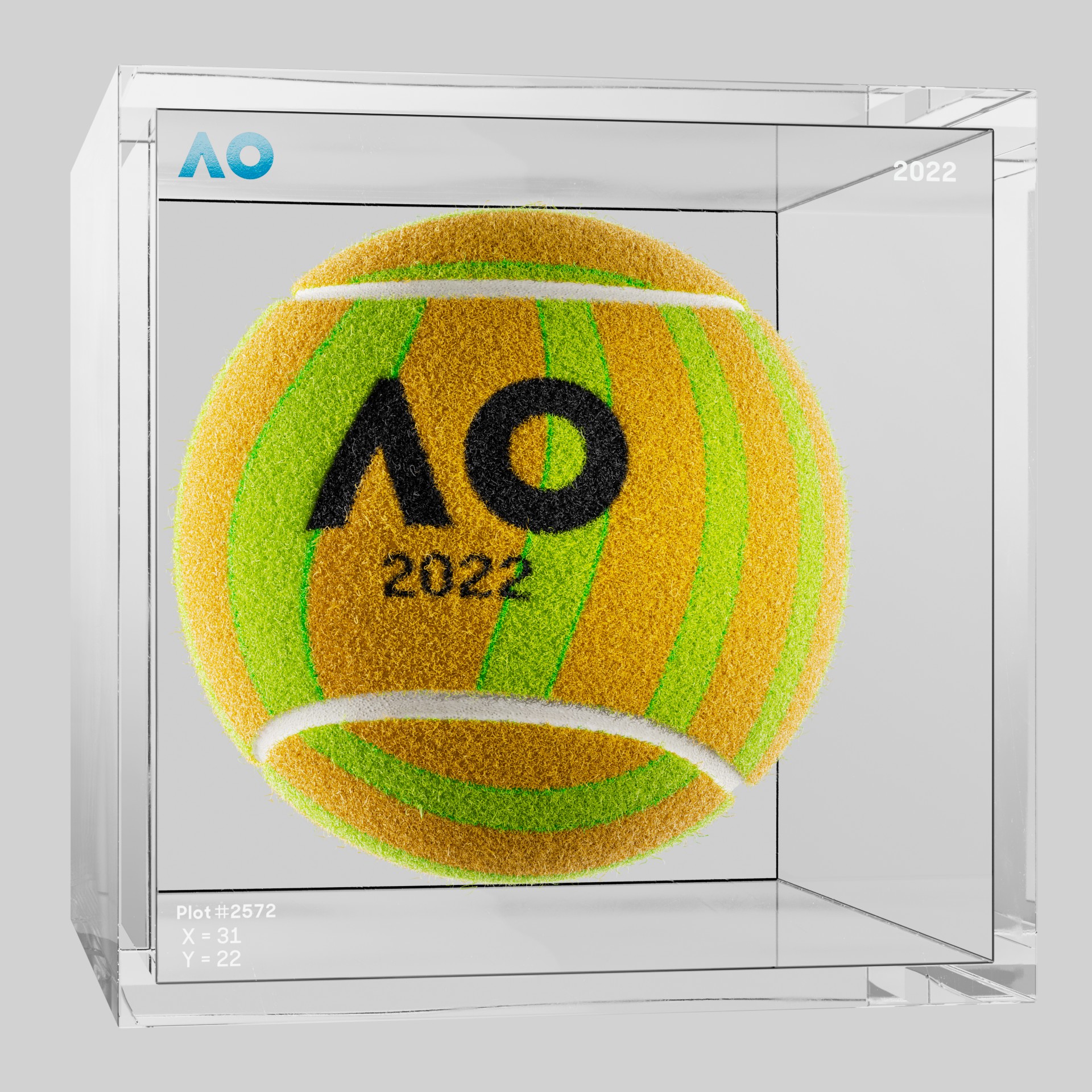 The Australian Open - The Australian Open Art Ball - AO Art Ball #2967 - NFT # 2967