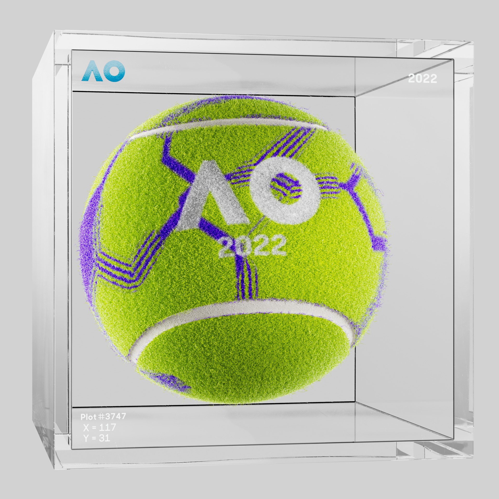 The Australian Open - The Australian Open Art Ball - AO Art Ball #2969 - NFT # 2969