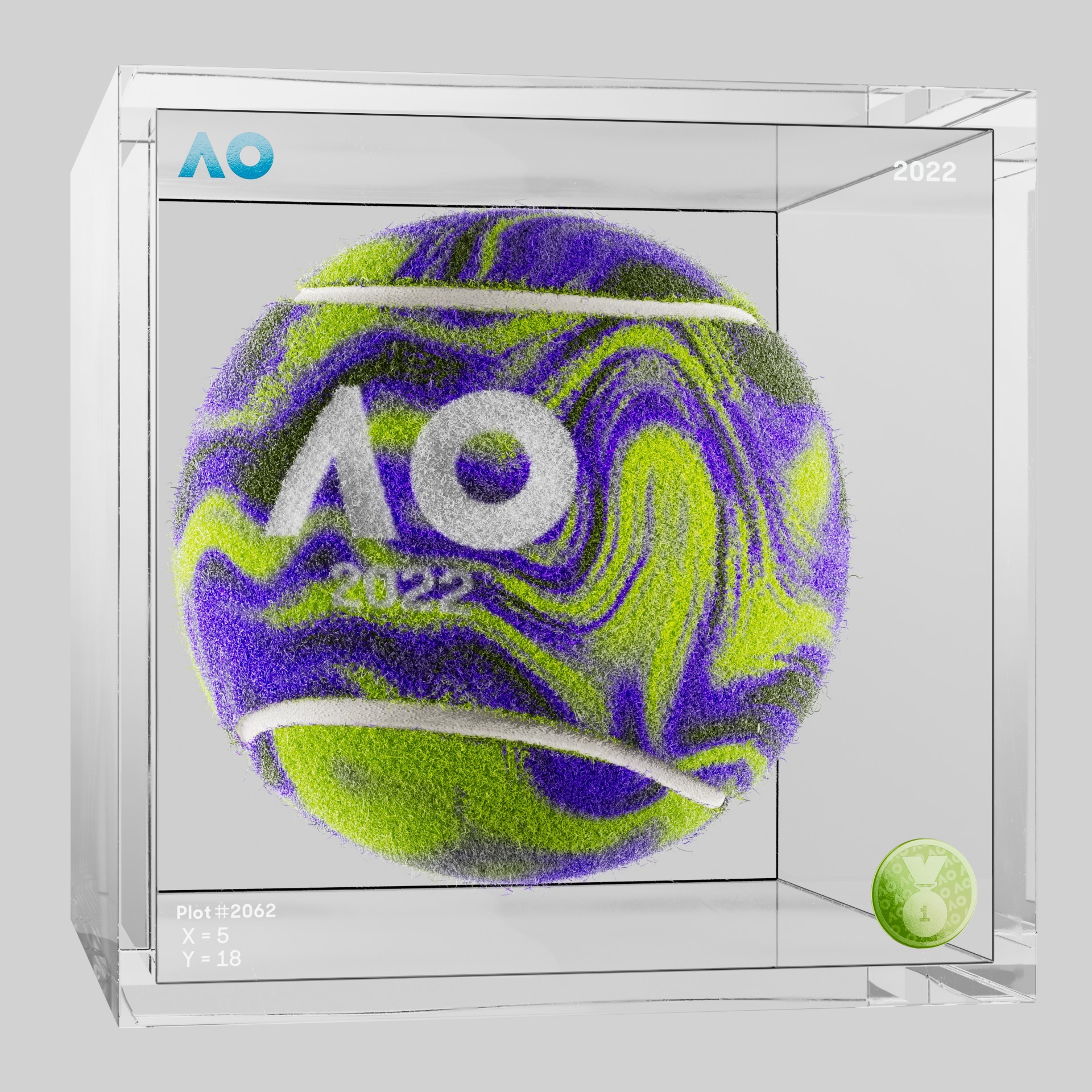 The Australian Open - The Australian Open Art Ball - AO Art Ball #2970 - NFT # 2970