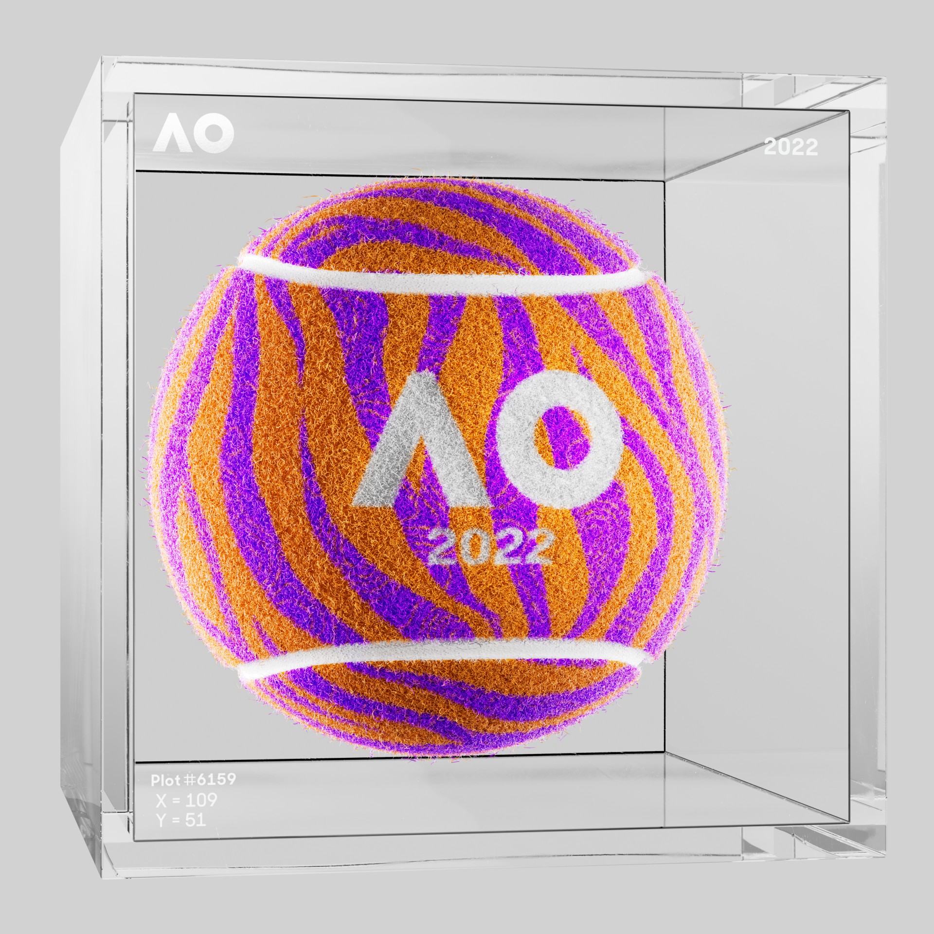 The Australian Open - The Australian Open Art Ball - AO Art Ball #2971 - NFT # 2971