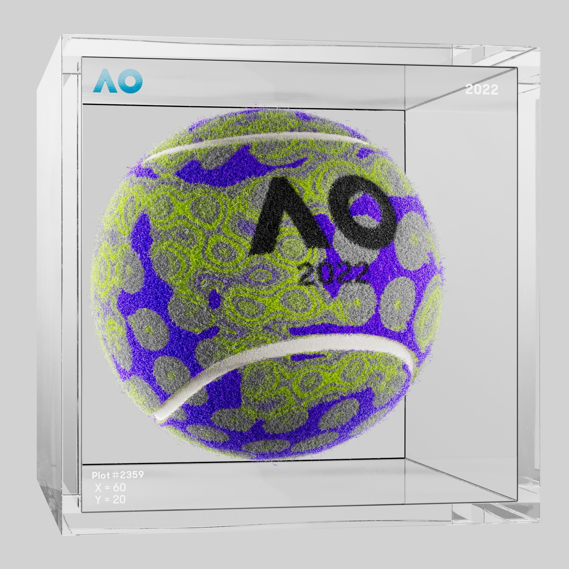 The Australian Open - The Australian Open Art Ball - AO Art Ball #2973 - NFT # 2973