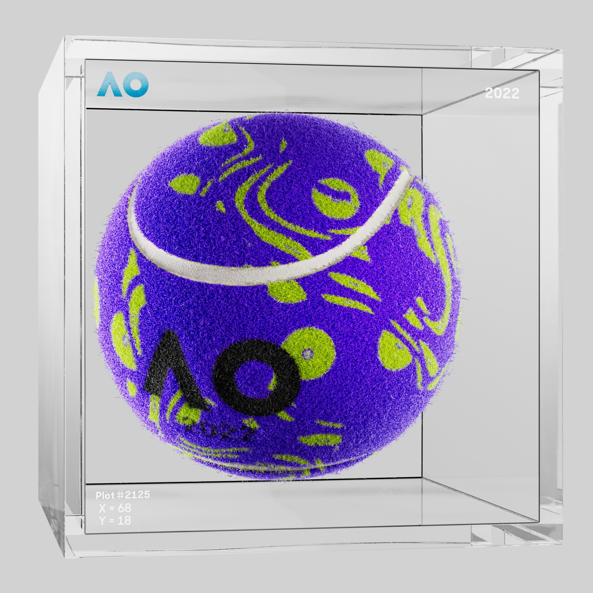 The Australian Open - The Australian Open Art Ball - AO Art Ball #2974 - NFT # 2974