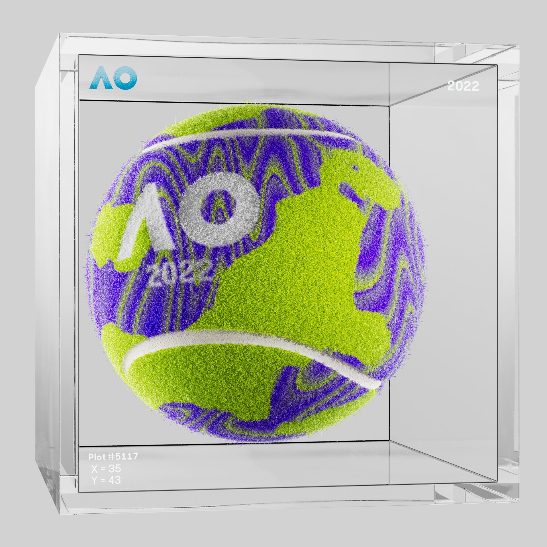 The Australian Open - The Australian Open Art Ball - AO Art Ball #2975 - NFT # 2975