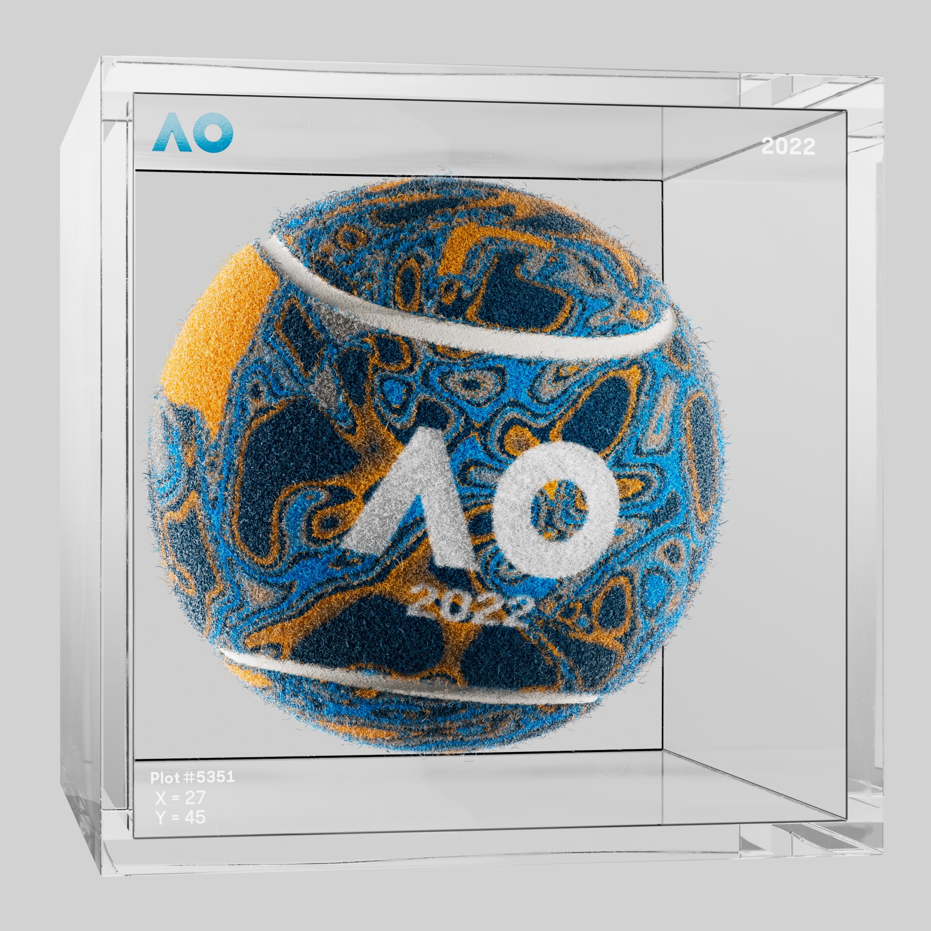 The Australian Open - The Australian Open Art Ball - AO Art Ball #2976 - NFT # 2976