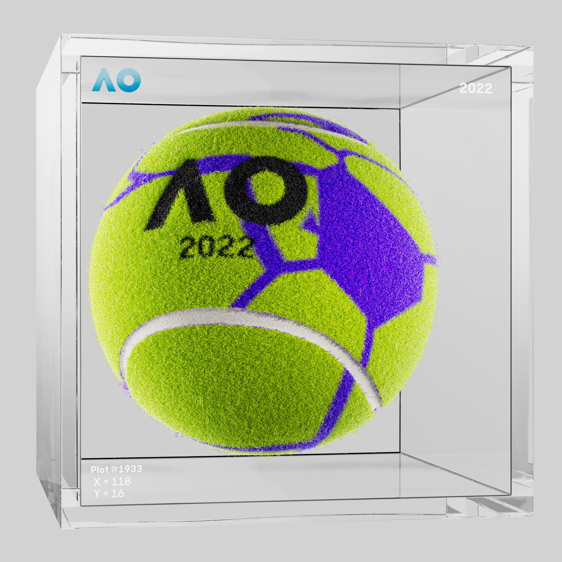 The Australian Open - The Australian Open Art Ball - AO Art Ball #2977 - NFT # 2977