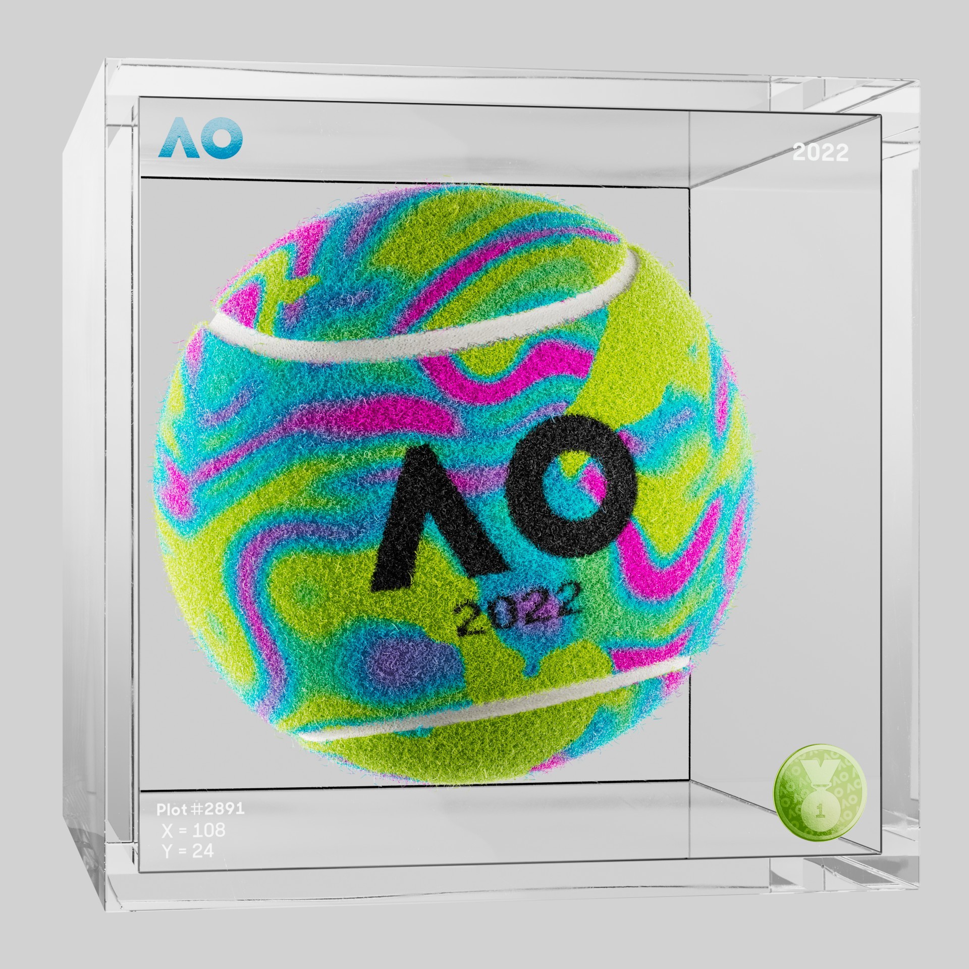 The Australian Open - The Australian Open Art Ball - AO Art Ball #2978 - NFT # 2978