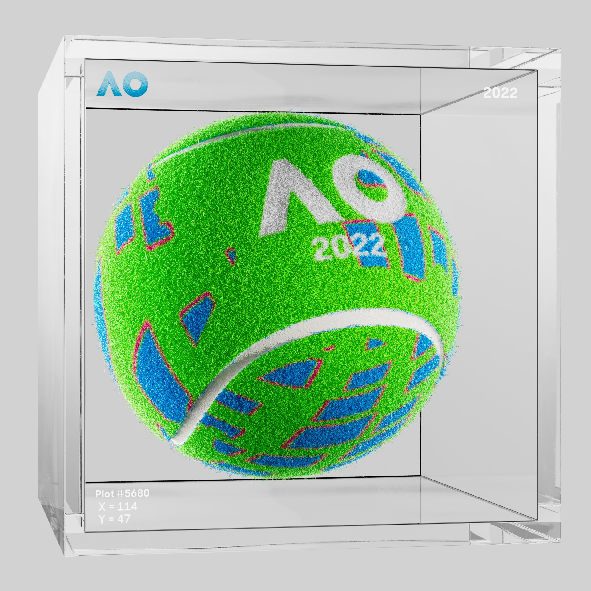 The Australian Open - The Australian Open Art Ball - AO Art Ball #2979 - NFT # 2979