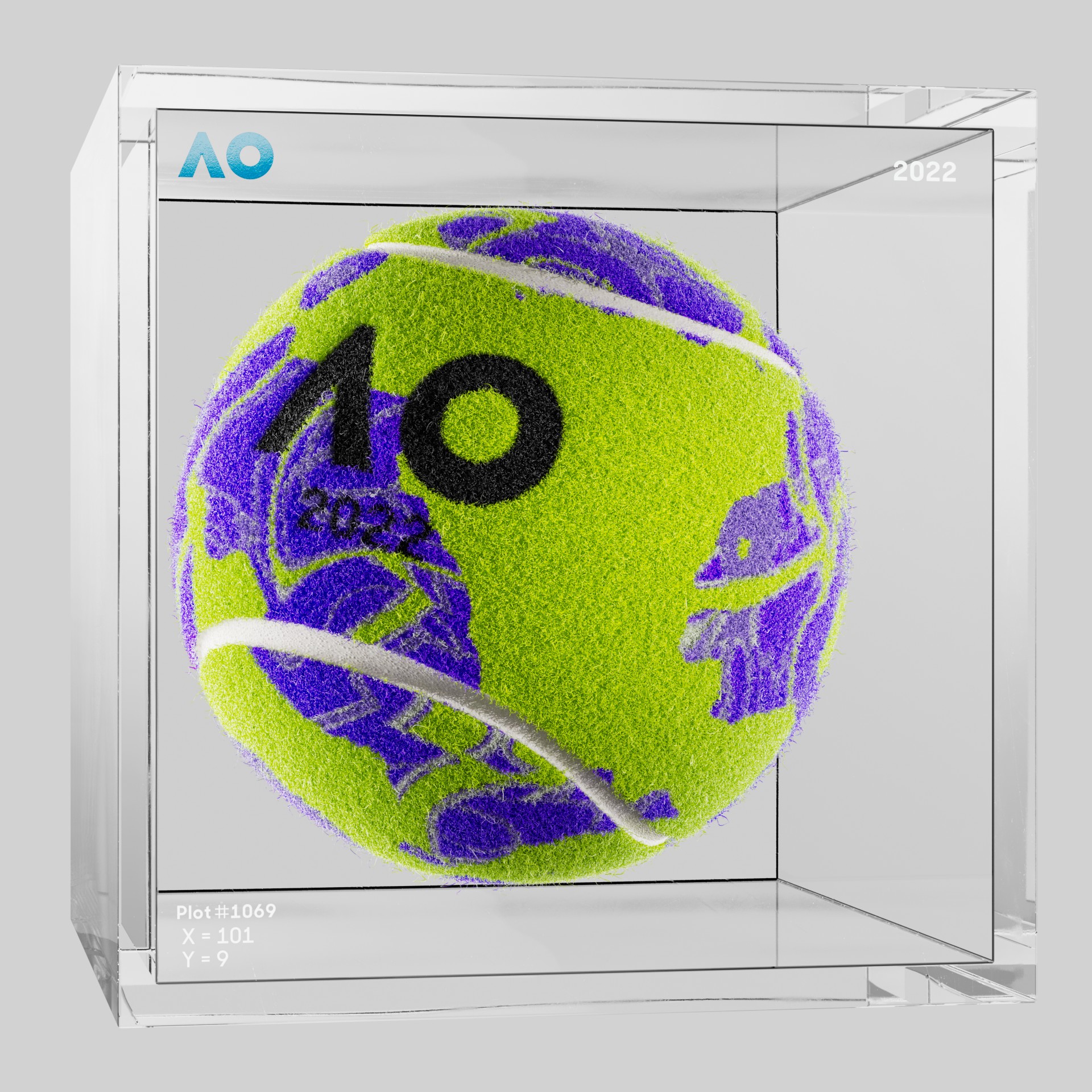 The Australian Open - The Australian Open Art Ball - AO Art Ball #2980 - NFT # 2980
