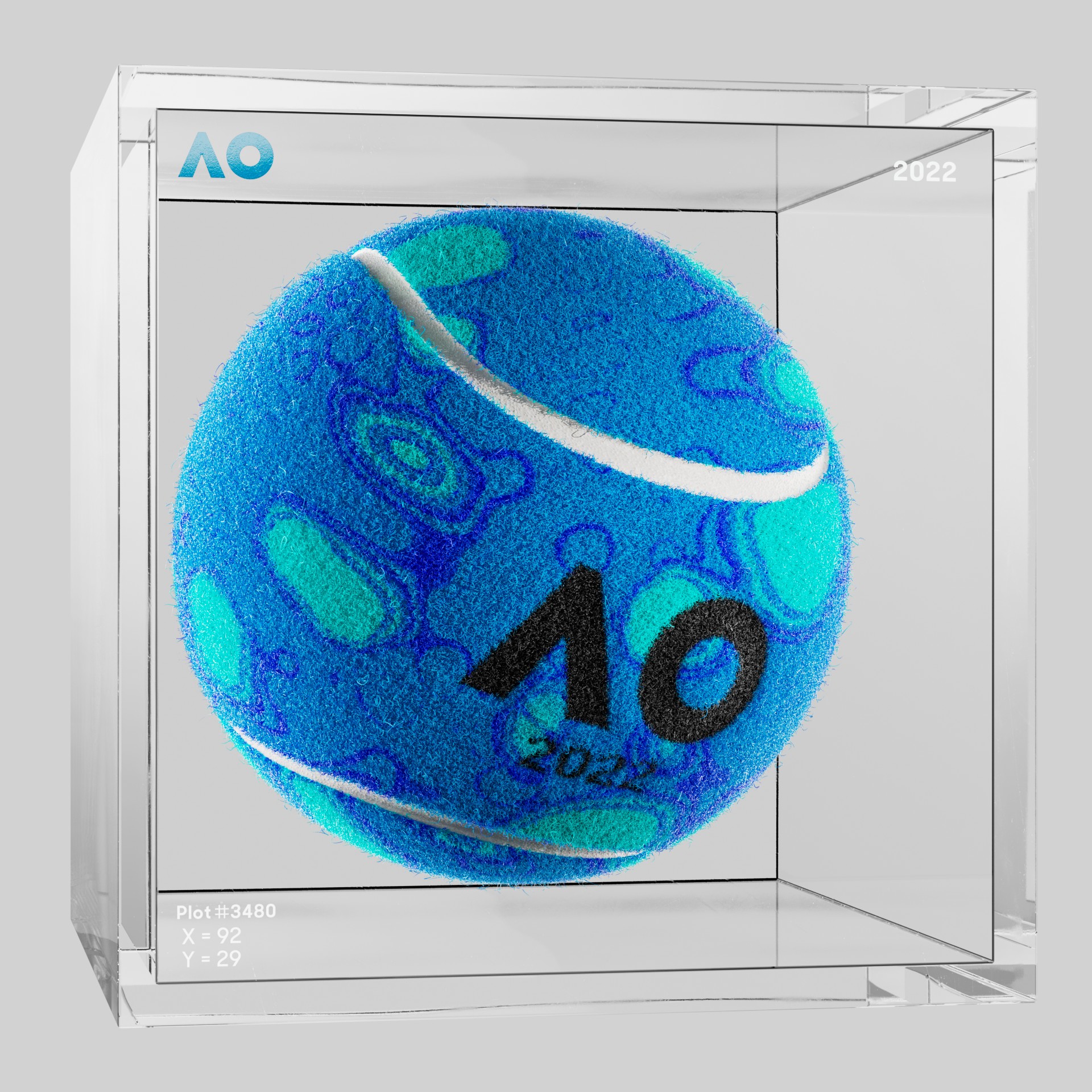 The Australian Open - The Australian Open Art Ball - AO Art Ball #2981 - NFT # 2981