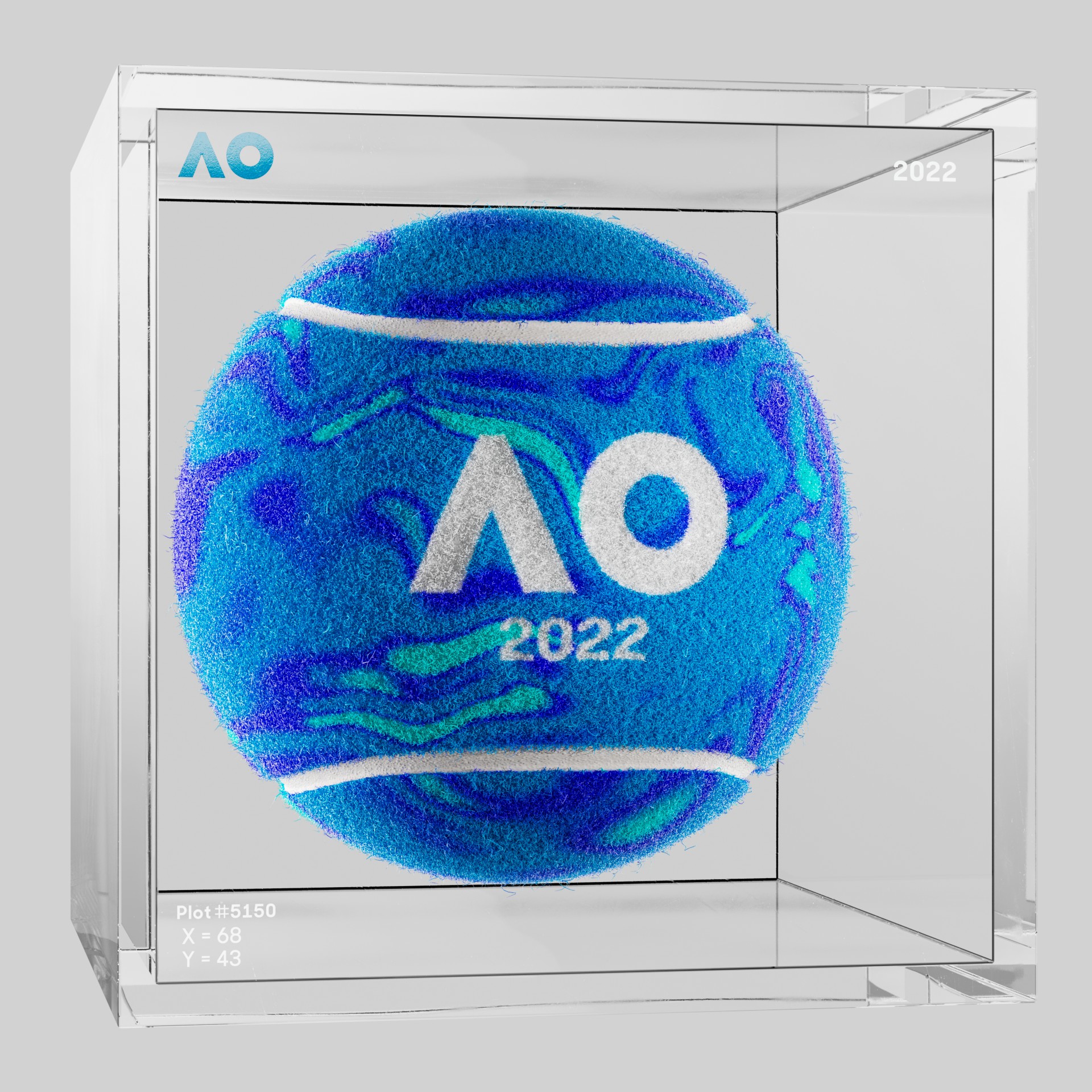 The Australian Open - The Australian Open Art Ball - AO Art Ball #2982 - NFT # 2982
