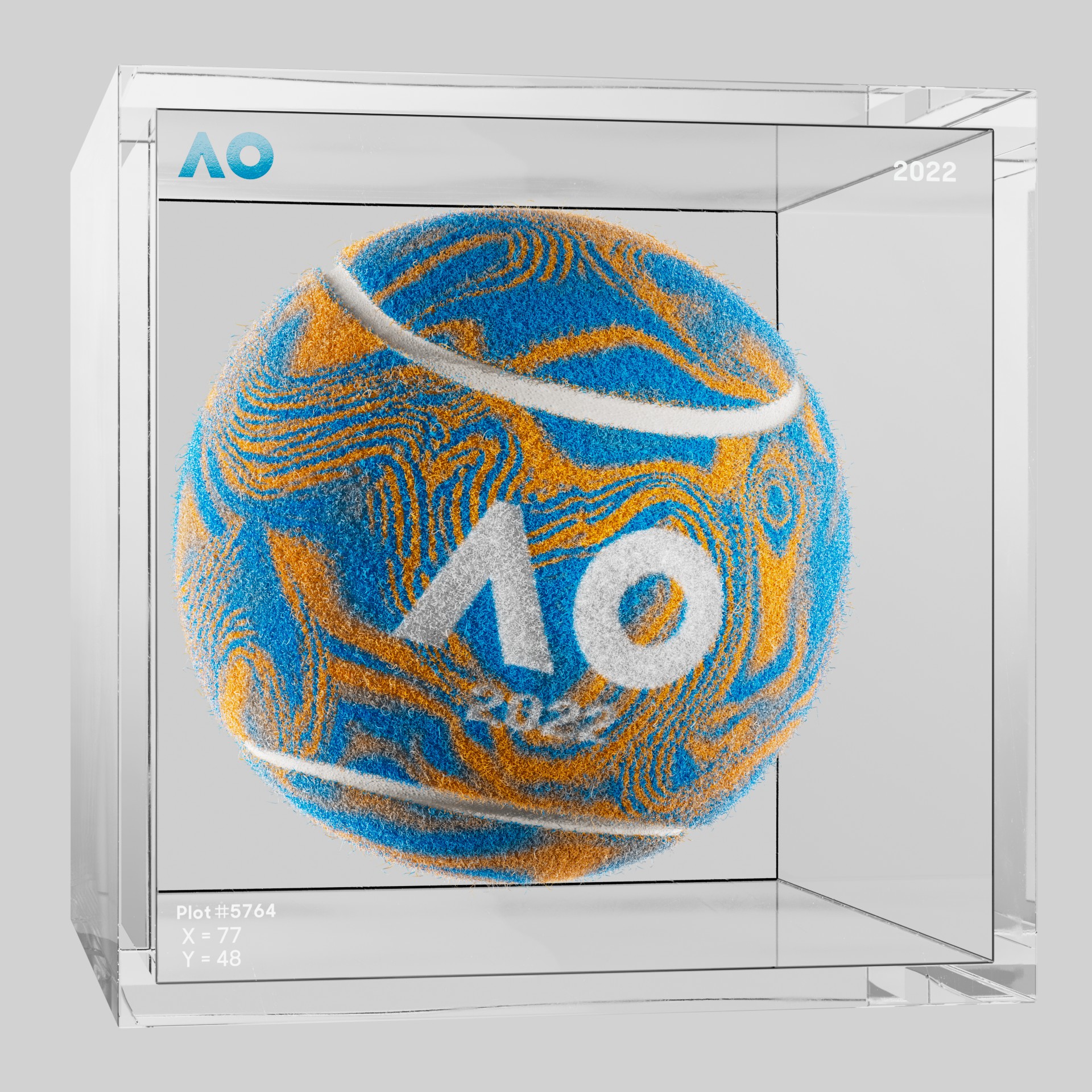 The Australian Open - The Australian Open Art Ball - AO Art Ball #2986 - NFT # 2986