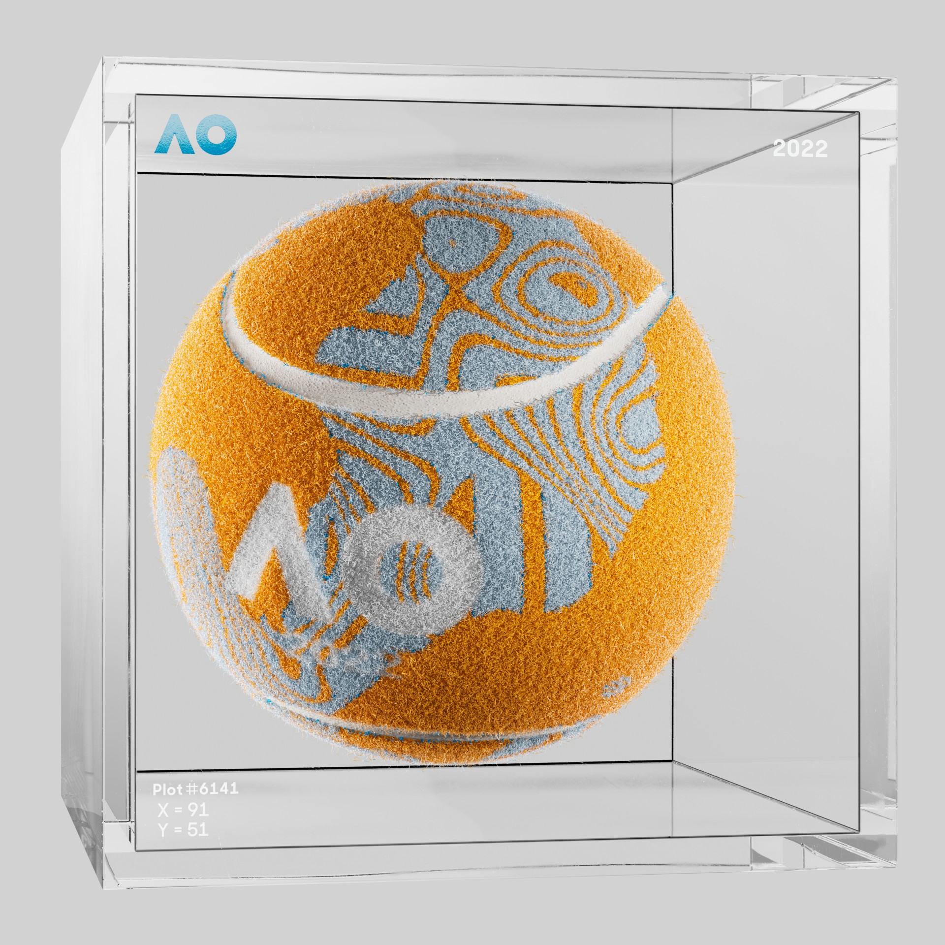 The Australian Open - The Australian Open Art Ball - AO Art Ball #2987 - NFT # 2987