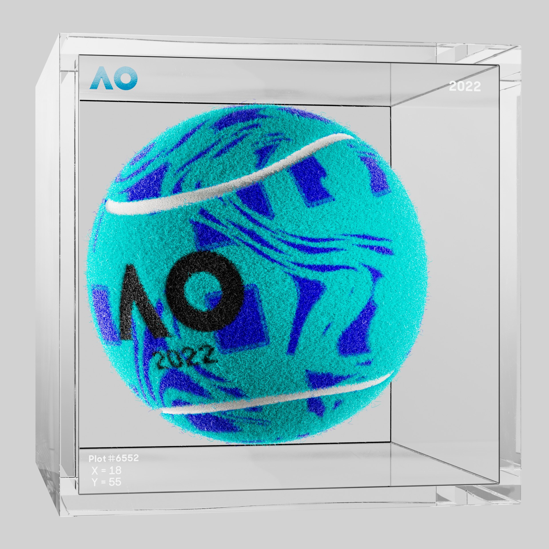 The Australian Open - The Australian Open Art Ball - AO Art Ball #2988 - NFT # 2988