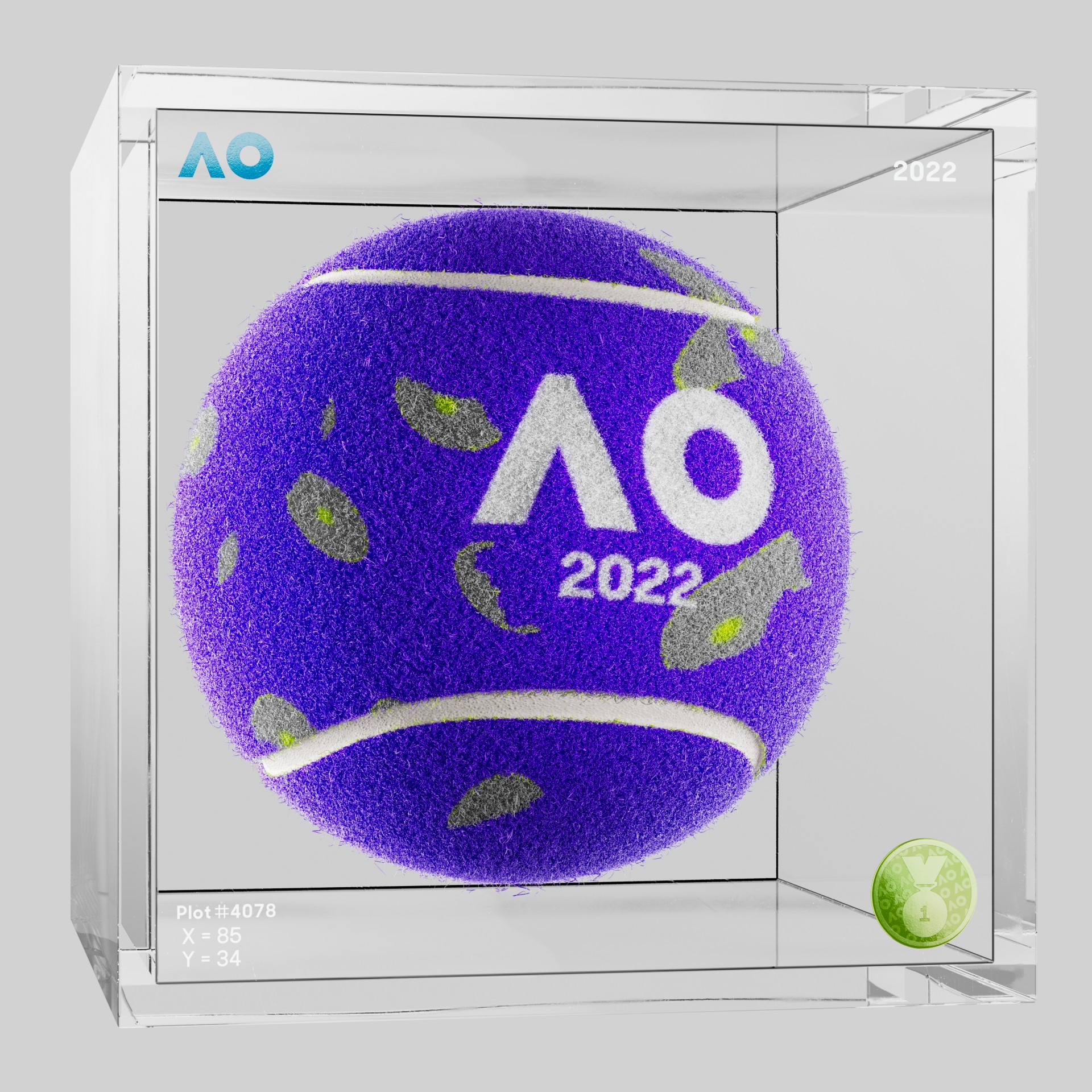 The Australian Open - The Australian Open Art Ball - AO Art Ball #2990 - NFT # 2990