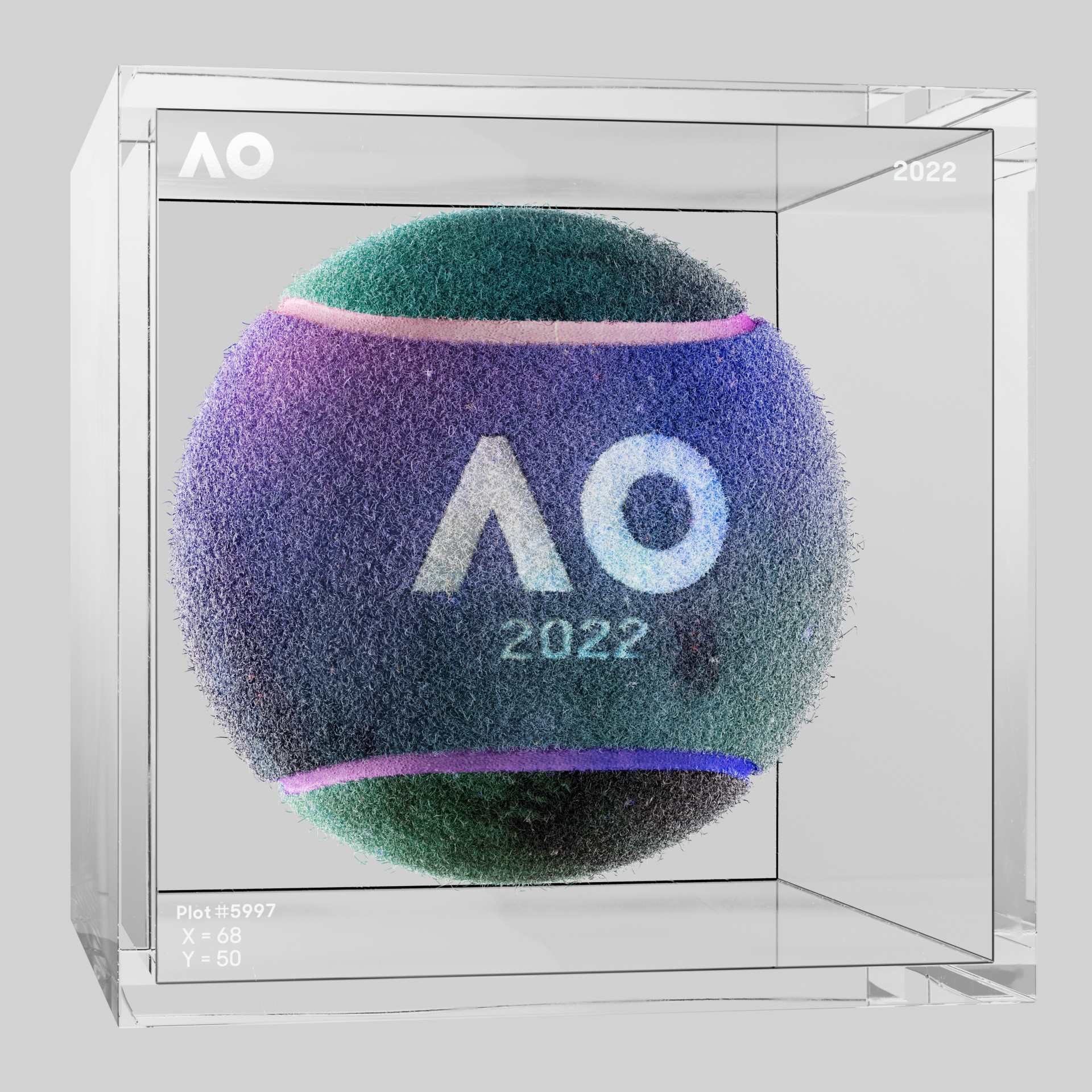The Australian Open - The Australian Open Art Ball - AO Art Ball #2992 - NFT # 2992