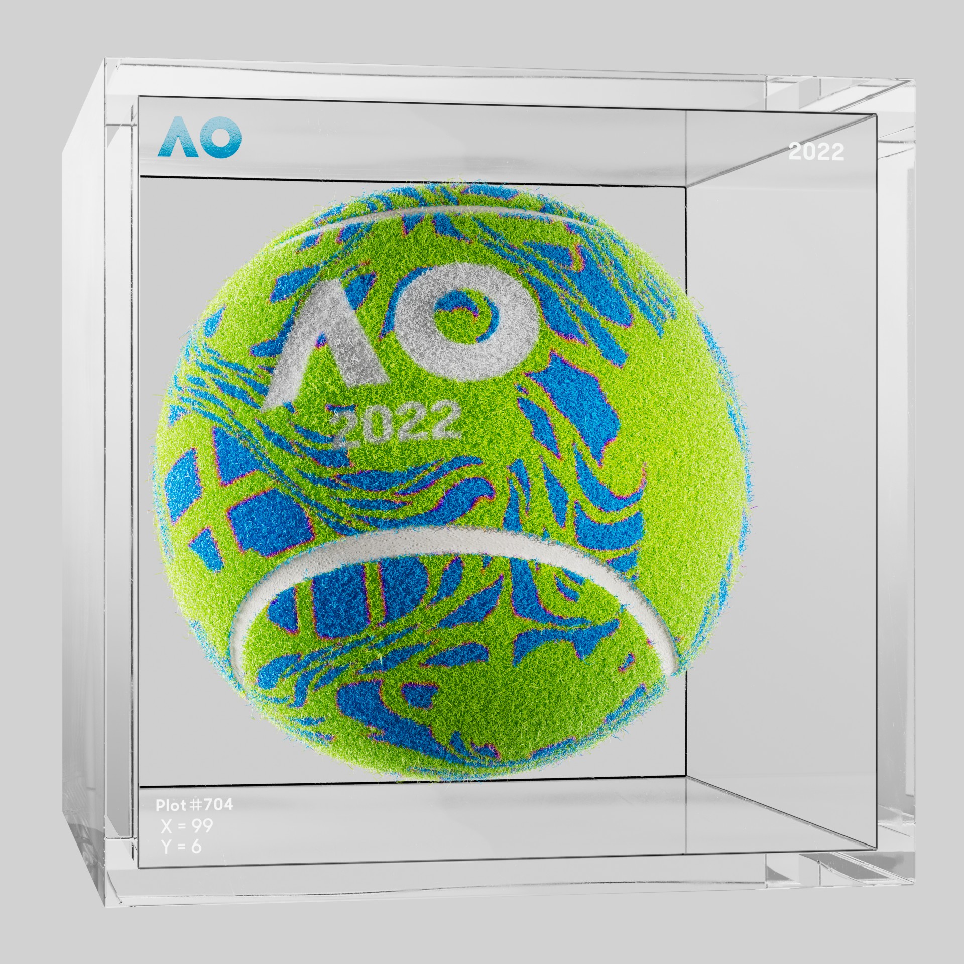 The Australian Open - The Australian Open Art Ball - AO Art Ball #2998 - NFT # 2998