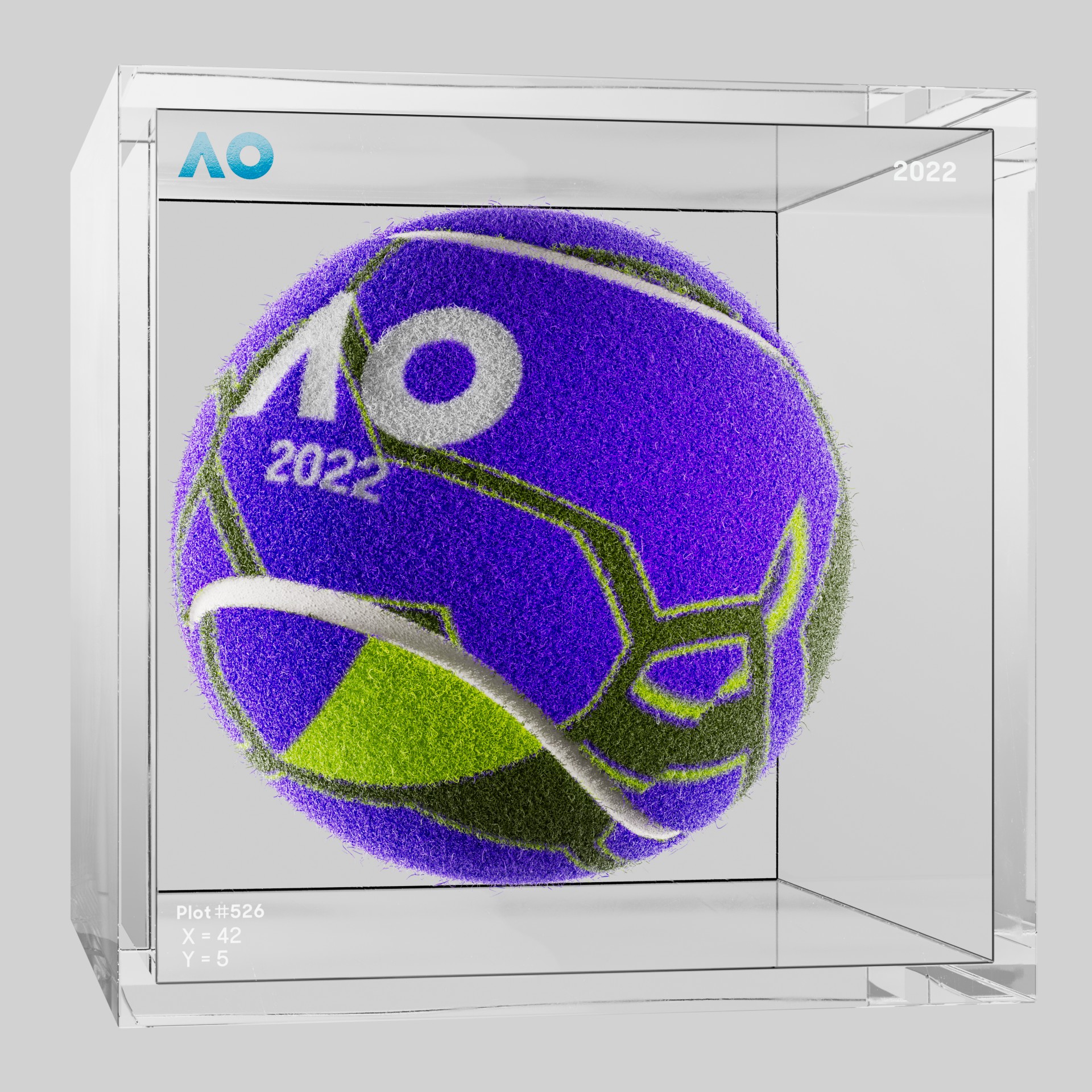 The Australian Open - The Australian Open Art Ball - AO Art Ball #3000 - NFT # 3000