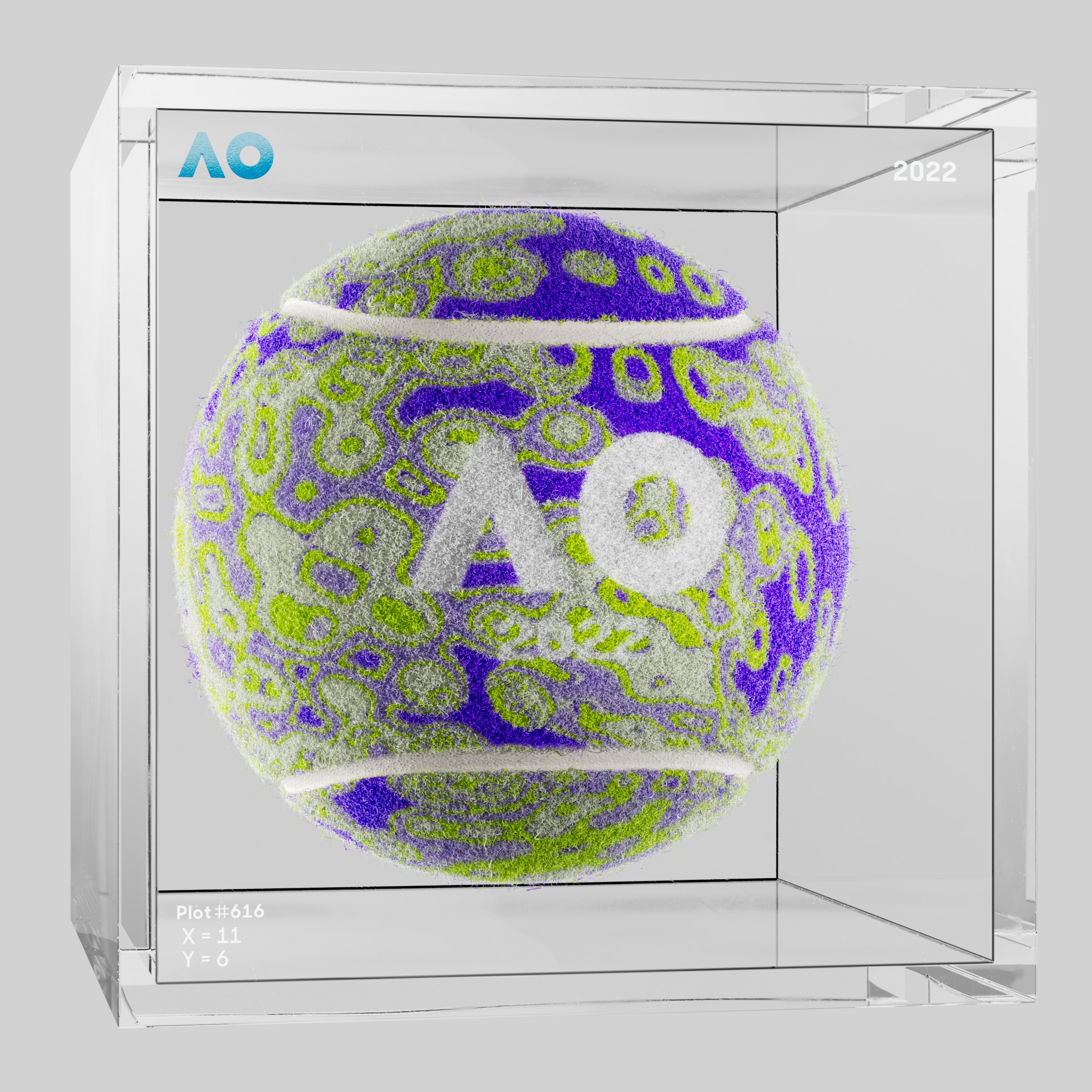 The Australian Open - The Australian Open Art Ball - AO Art Ball #3002 - NFT # 3002