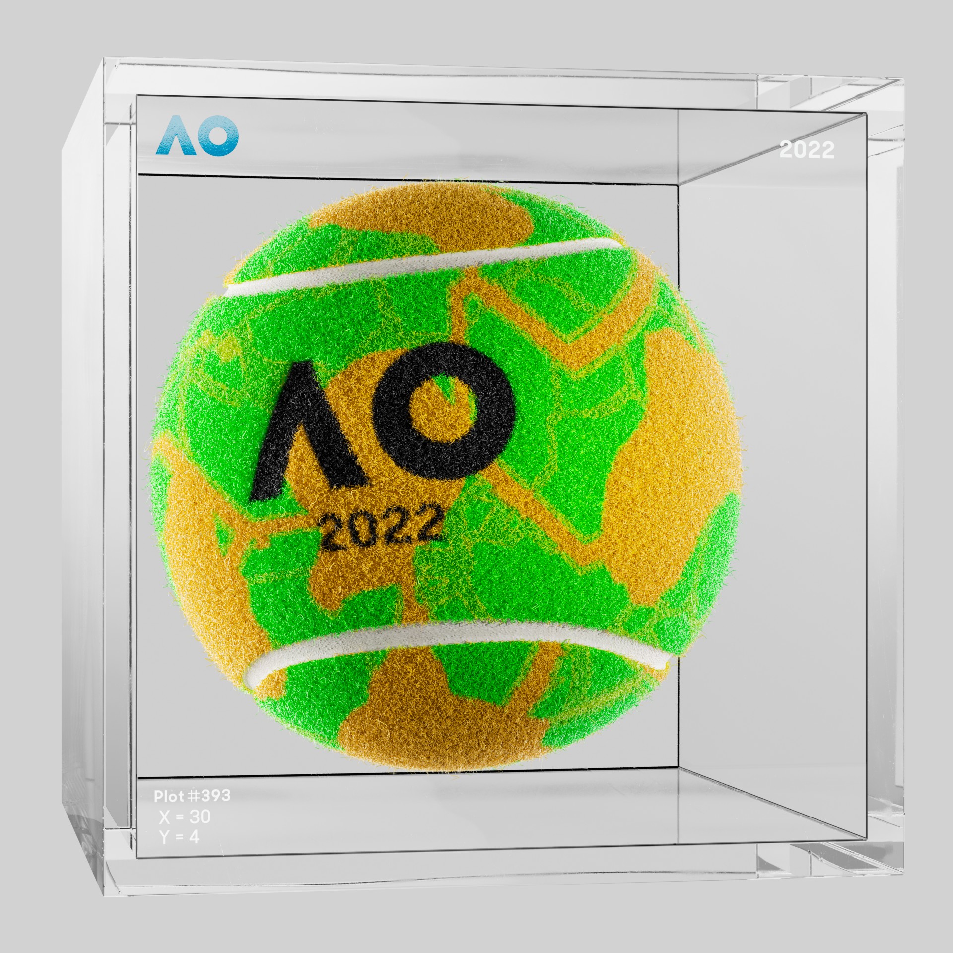The Australian Open - The Australian Open Art Ball - AO Art Ball #3010 - NFT # 3010