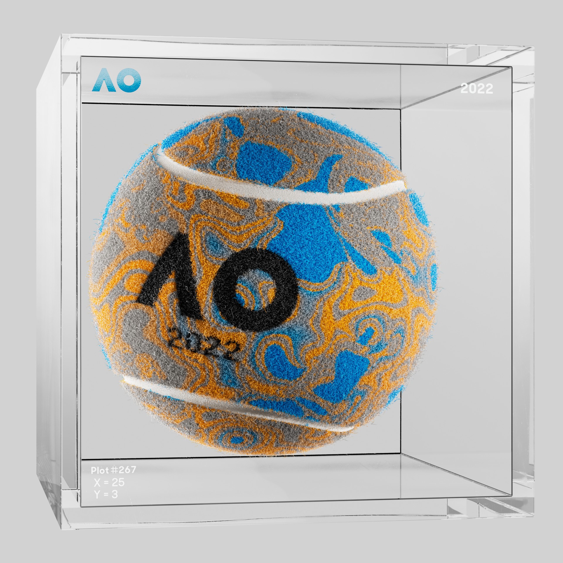 The Australian Open - The Australian Open Art Ball - AO Art Ball #3012 - NFT # 3012