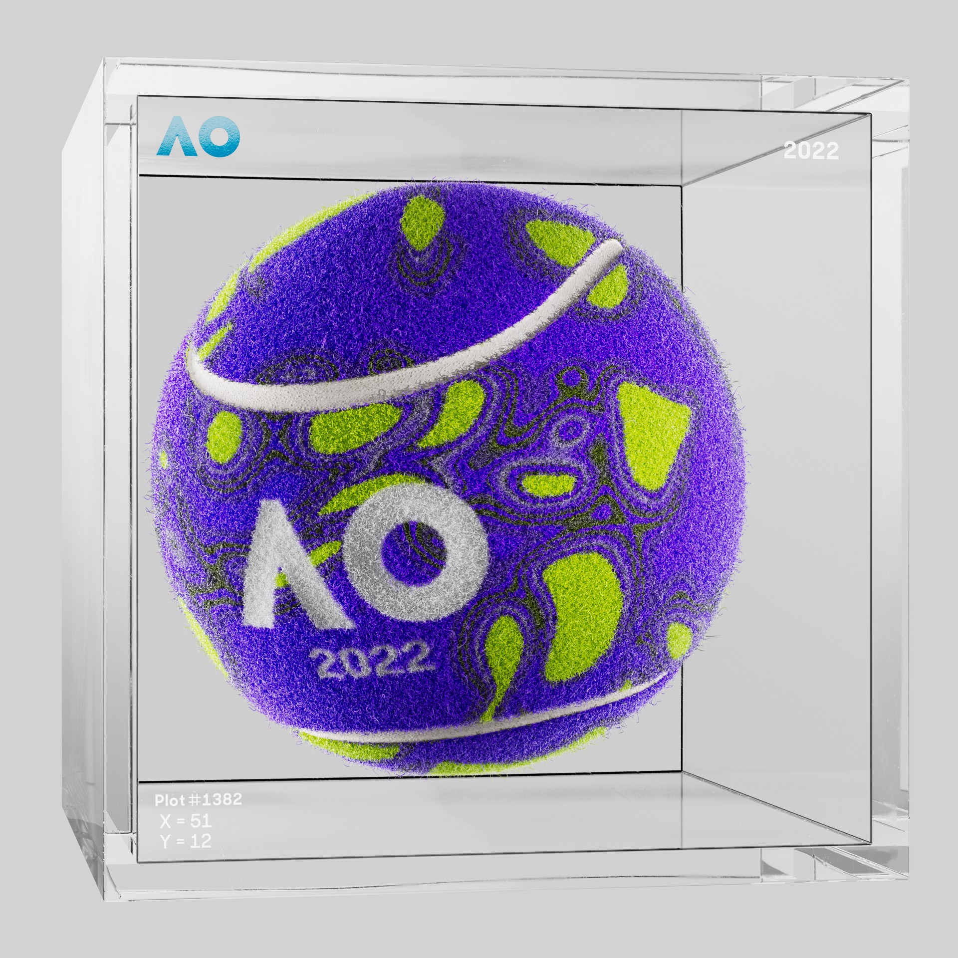 The Australian Open - The Australian Open Art Ball - AO Art Ball #3019 - NFT # 3019