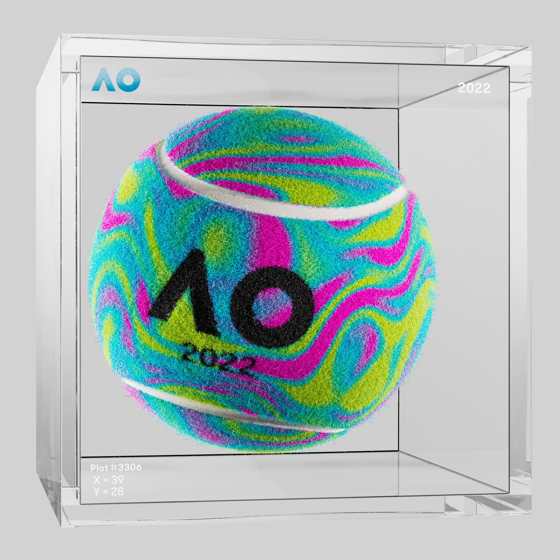 The Australian Open - The Australian Open Art Ball - AO Art Ball #3033 - NFT # 3033