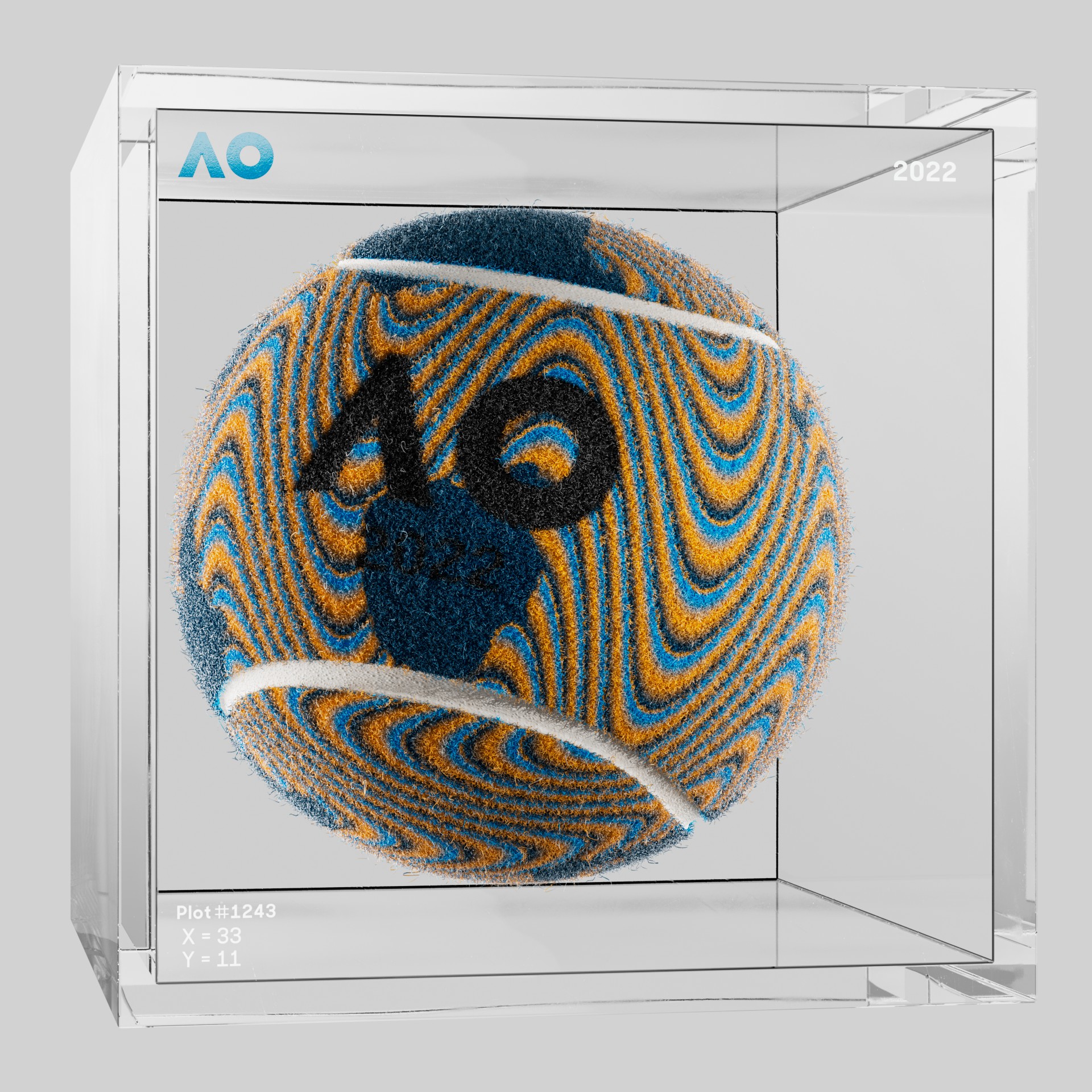 The Australian Open - The Australian Open Art Ball - AO Art Ball #3037 - NFT # 3037