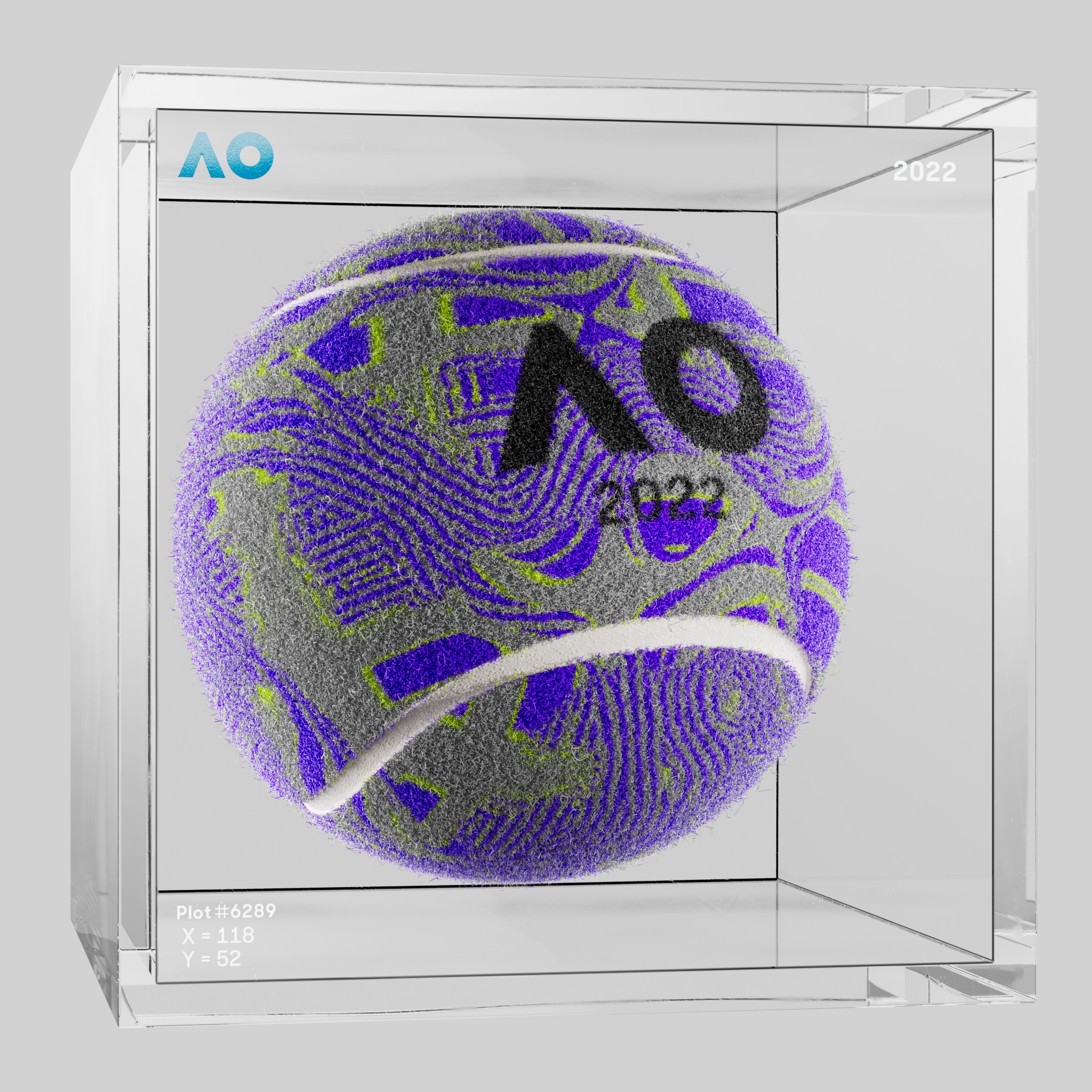 The Australian Open - The Australian Open Art Ball - AO Art Ball #3044 - NFT # 3044